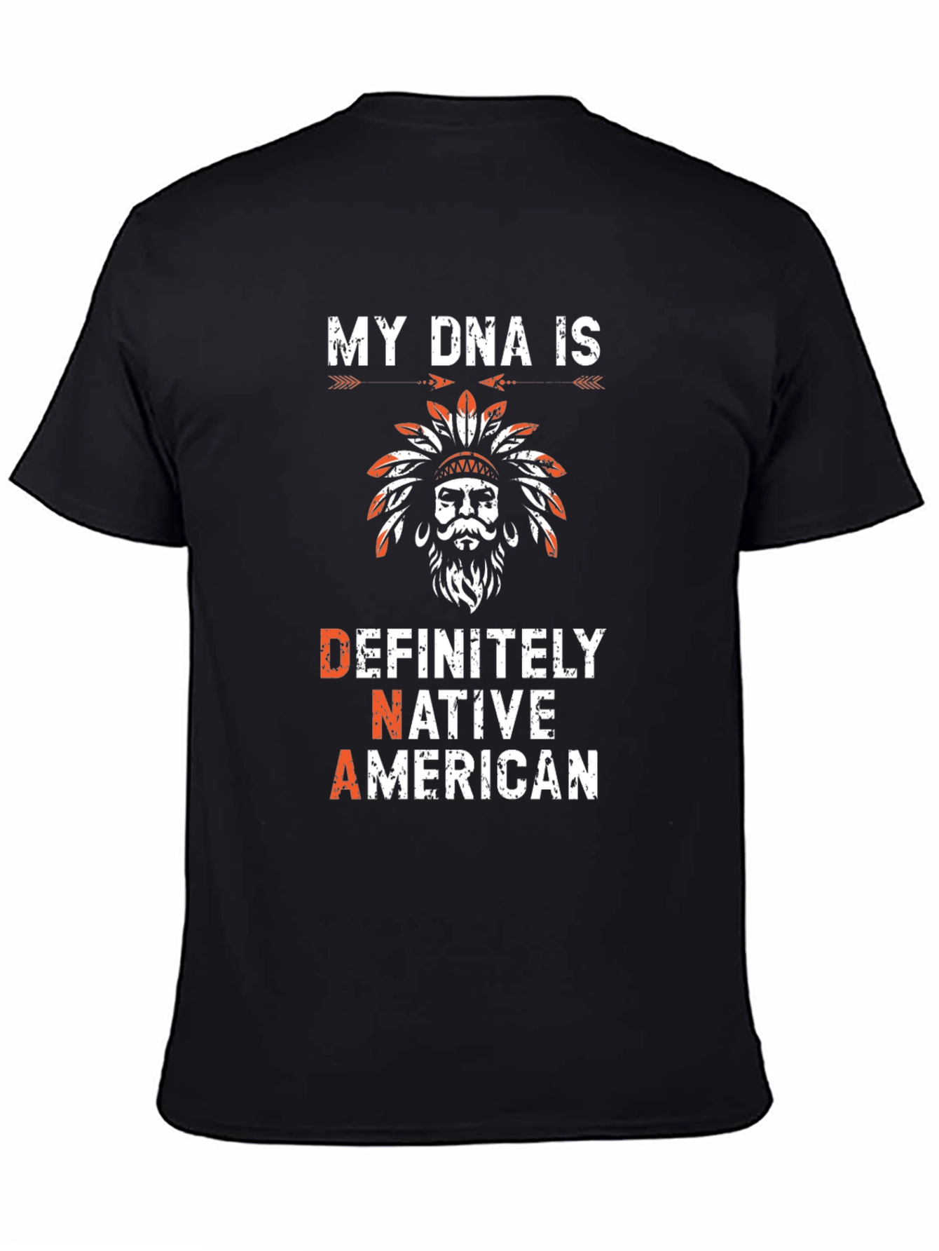 Black Native American DNA T-Shirt view 4