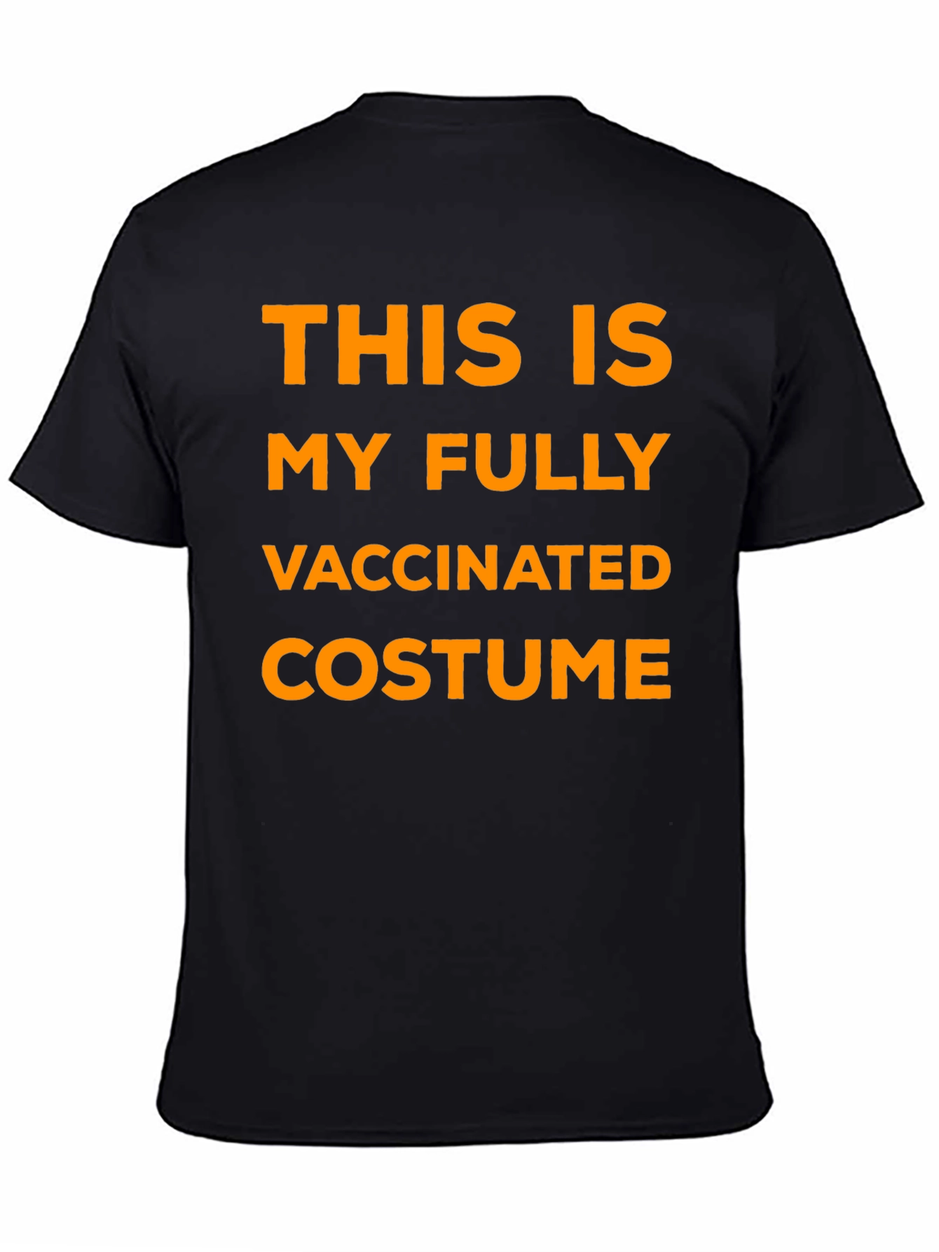 Black Fully Vaccinated Costume T-Shirt - Funny Halloween view 4
