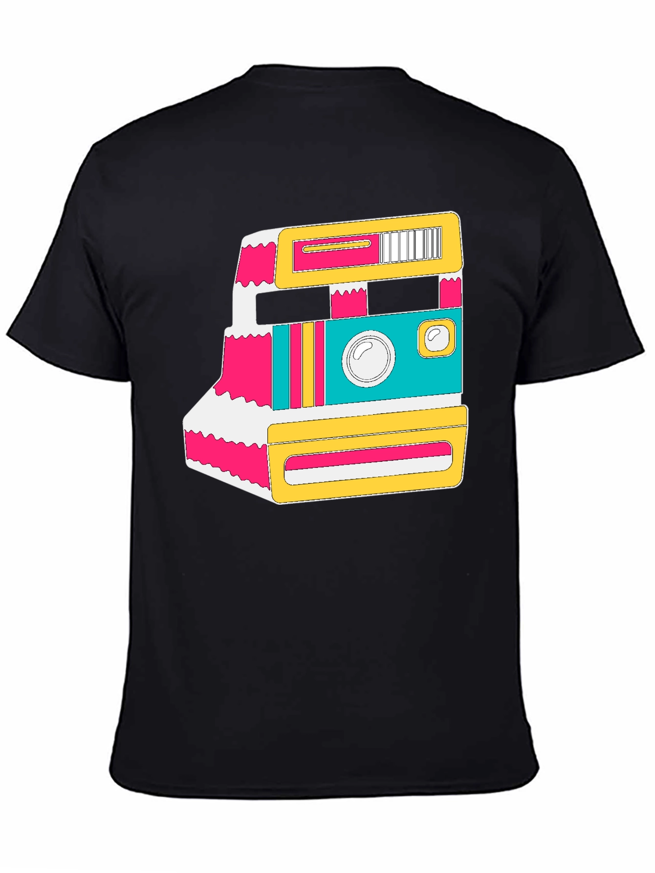 Black Retro Camera Graphic Tee - Black T-Shirt view 4