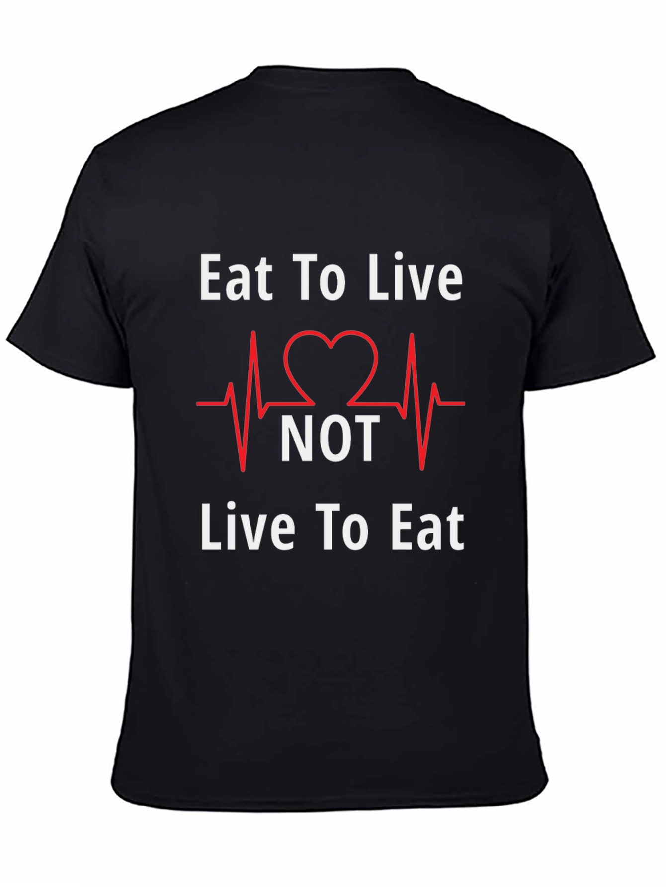 Black Eat to Live T-Shirt view 4