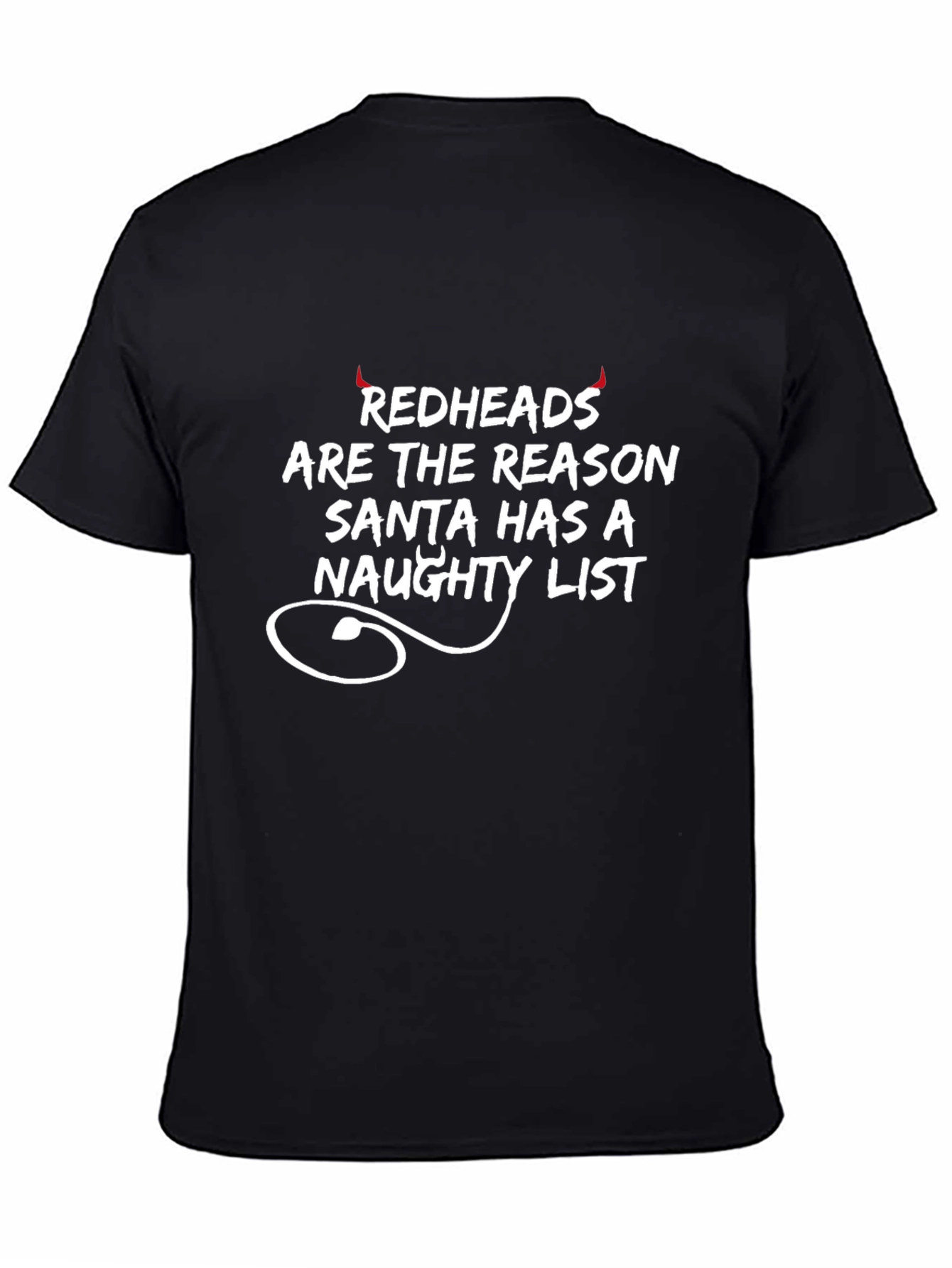 Black Redheads Naughty List Tee - Funny Graphic T-Shirt view 4