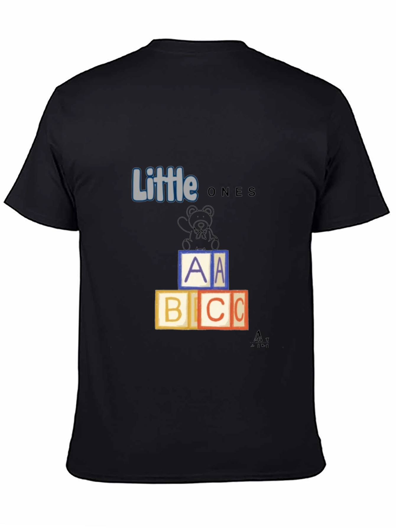 Black Little Ones ABC Blocks Graphic Tee view 4