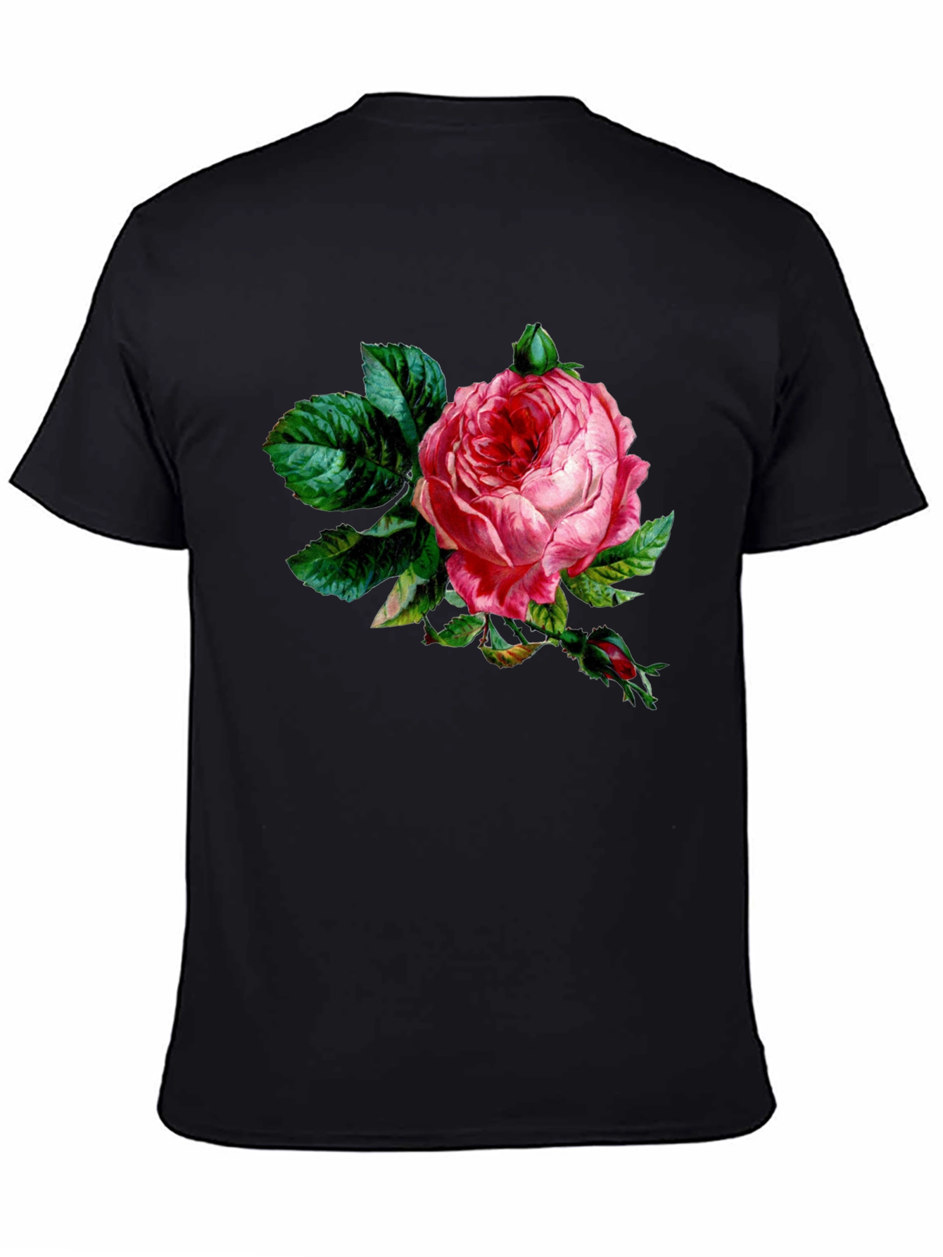 Black Rose Graphic Black T-Shirt view 4