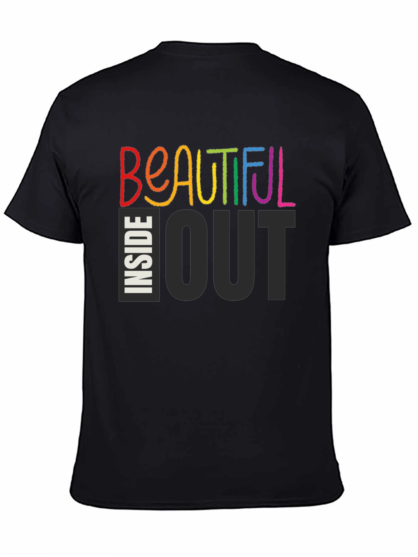 Black Beautiful Inside Out Graphic T-Shirt view 4