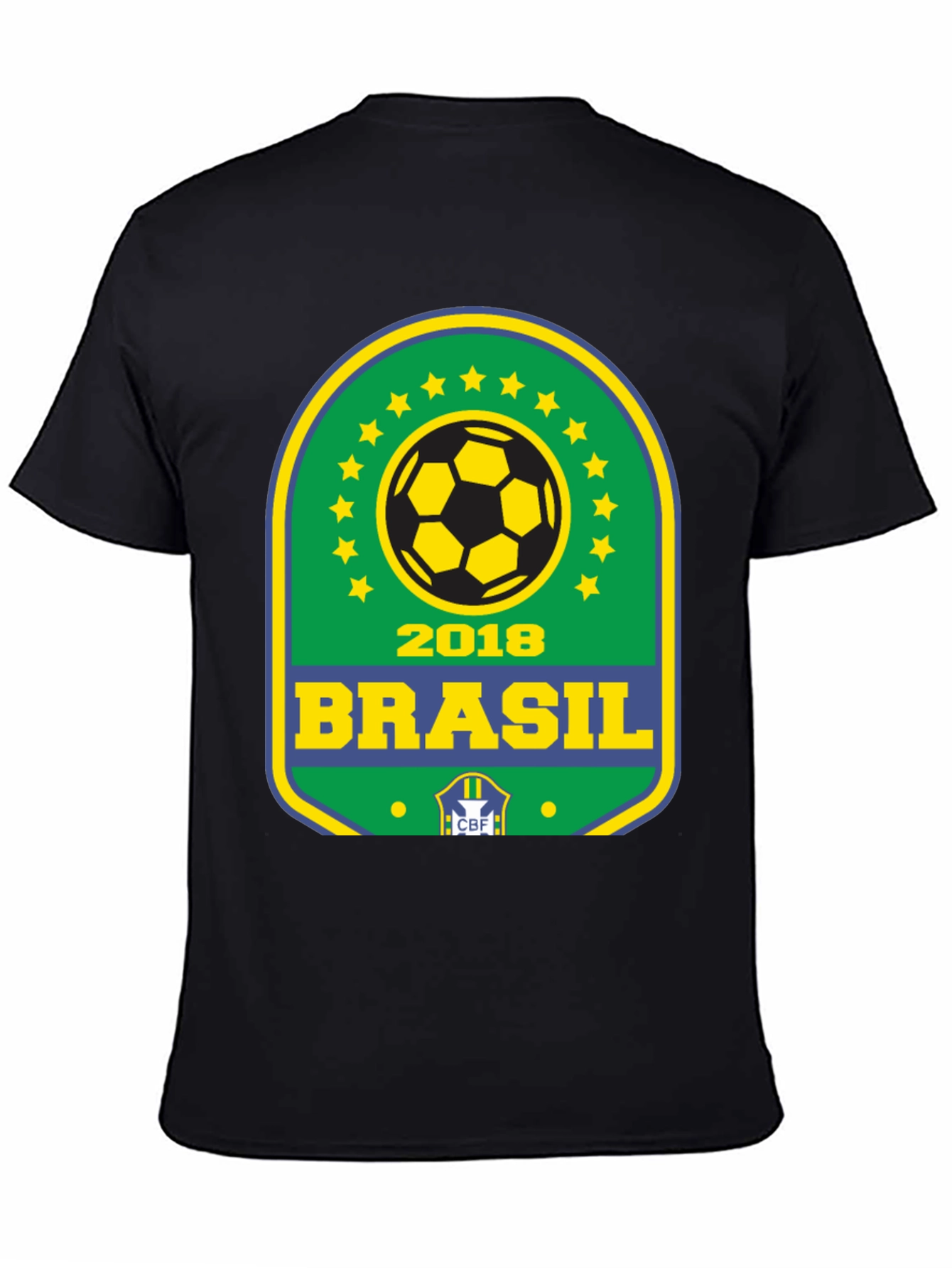 Black Brazil 2018 Soccer T-Shirt view 4