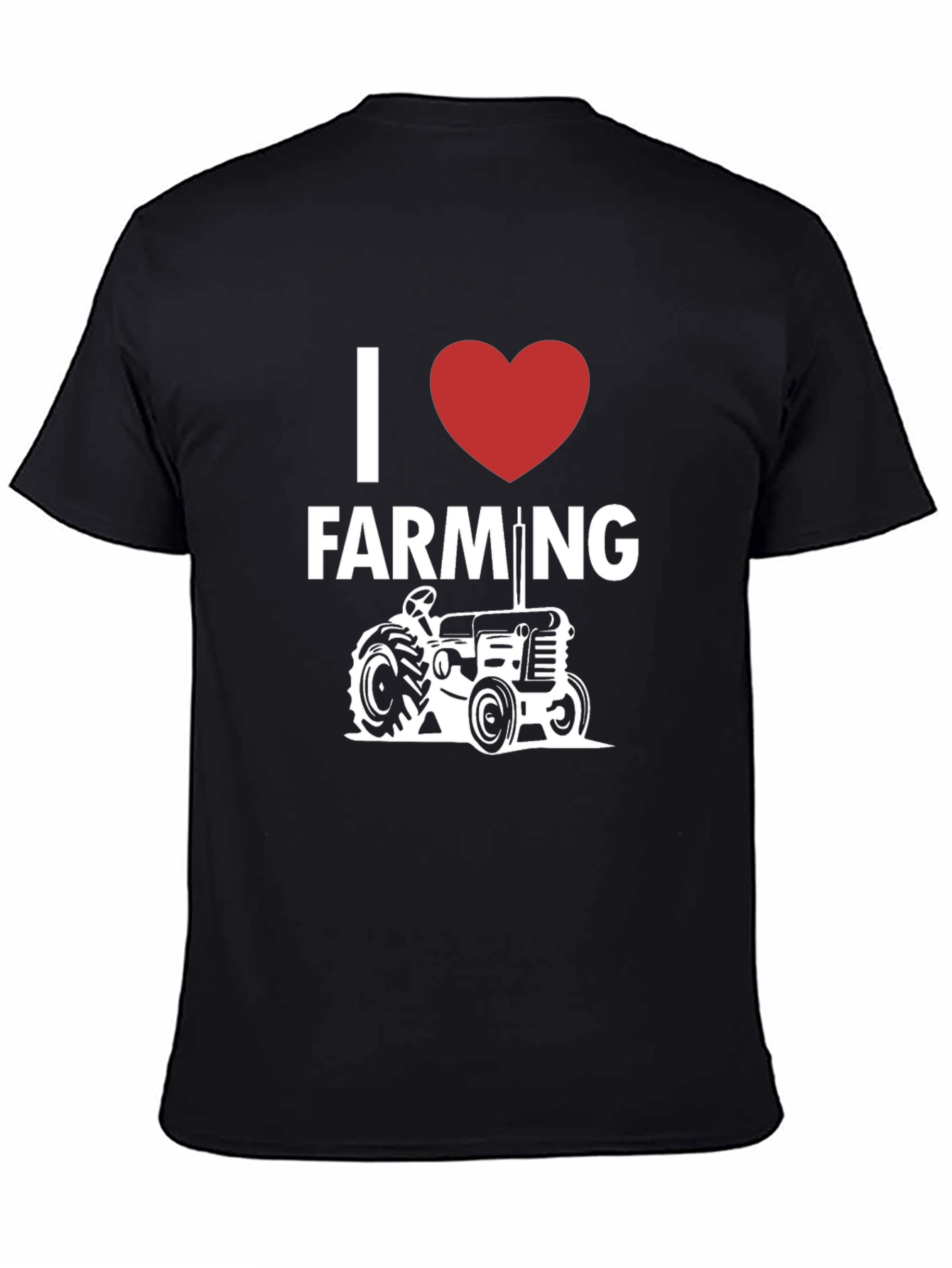 Black I Heart Farming Tractor Graphic T-Shirt view 4
