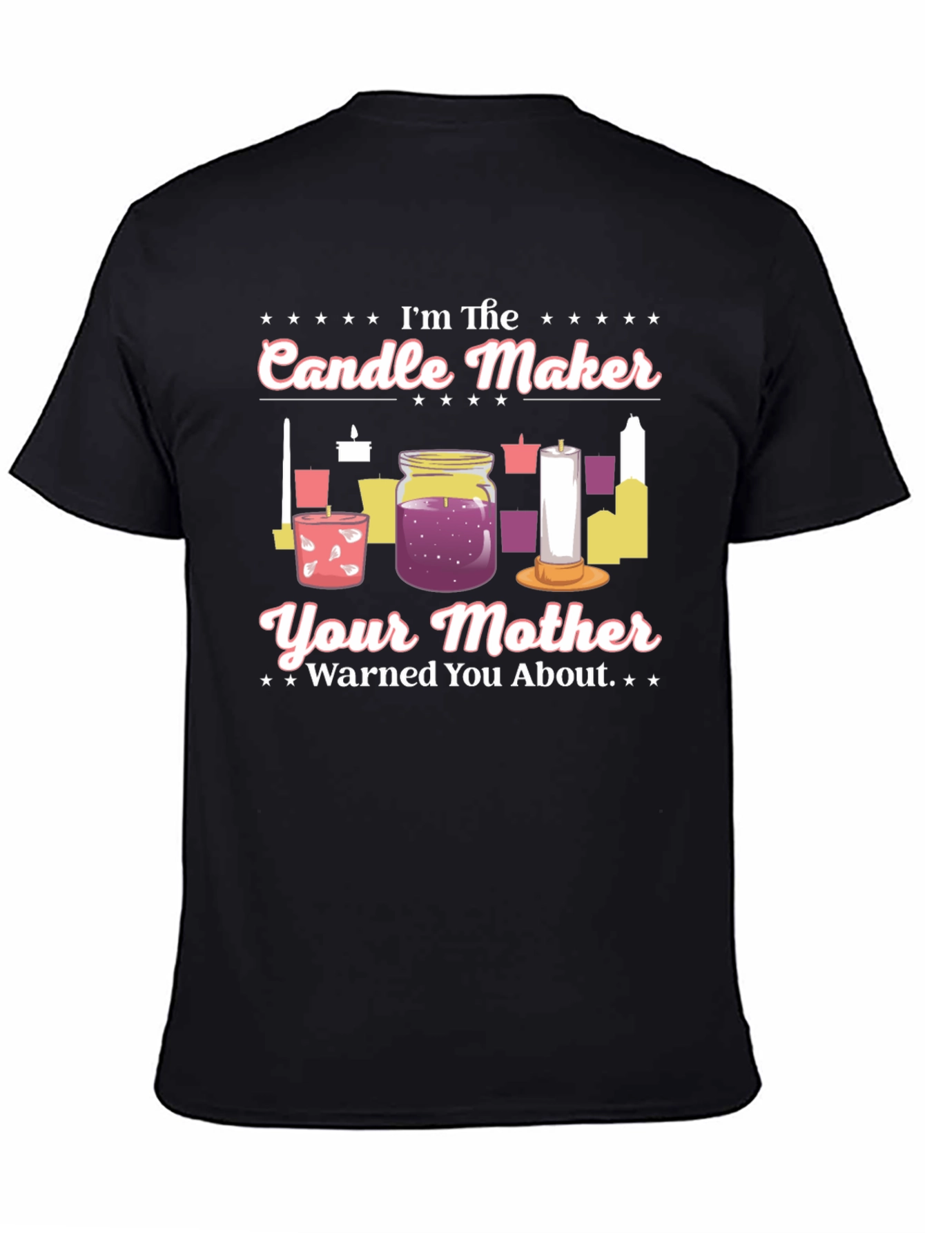 Black Candle Maker T-Shirt - Novelty Graphic Tee view 4