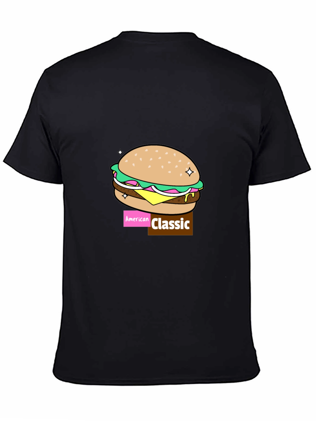 Black American Classic Burger Graphic Tee view 4