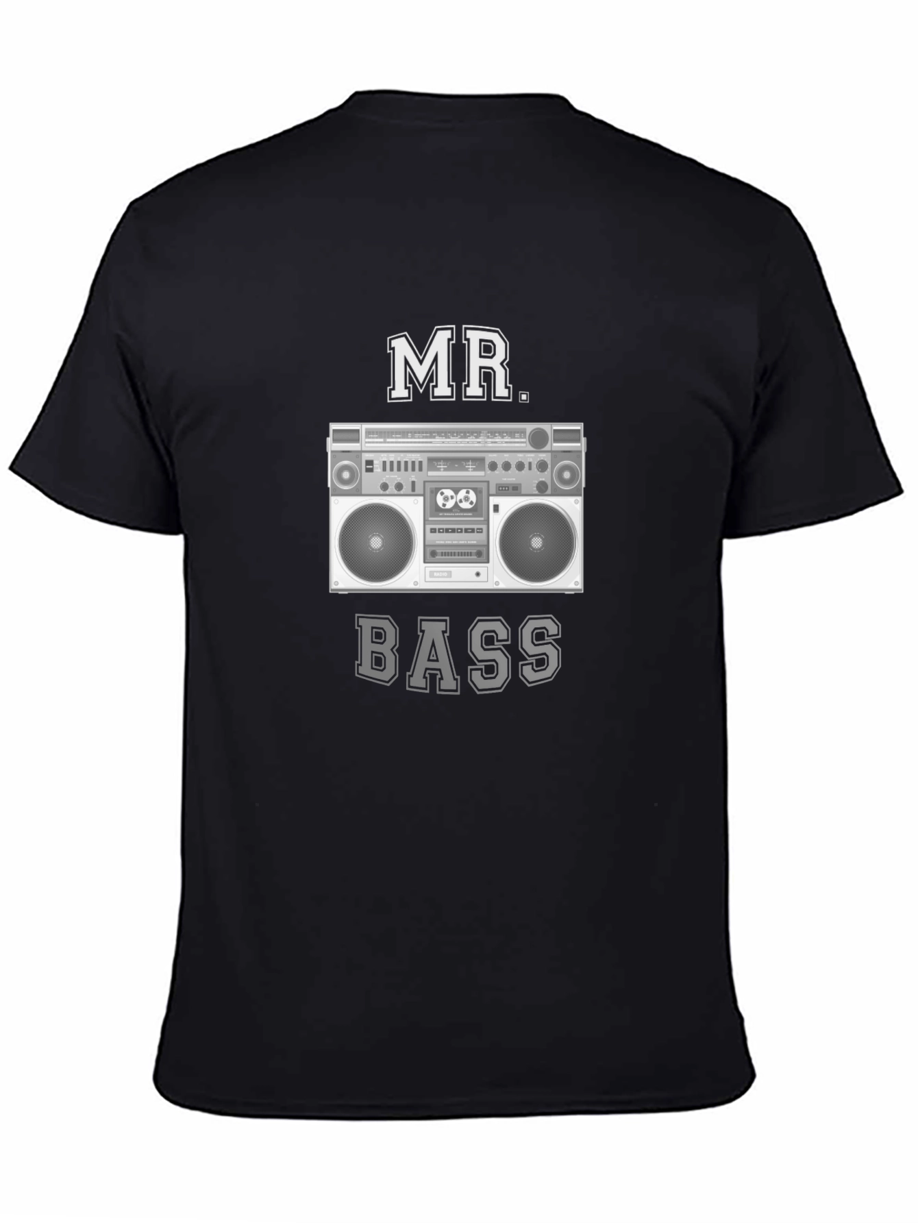 Black Mr. Bass Boombox Graphic Tee view 4