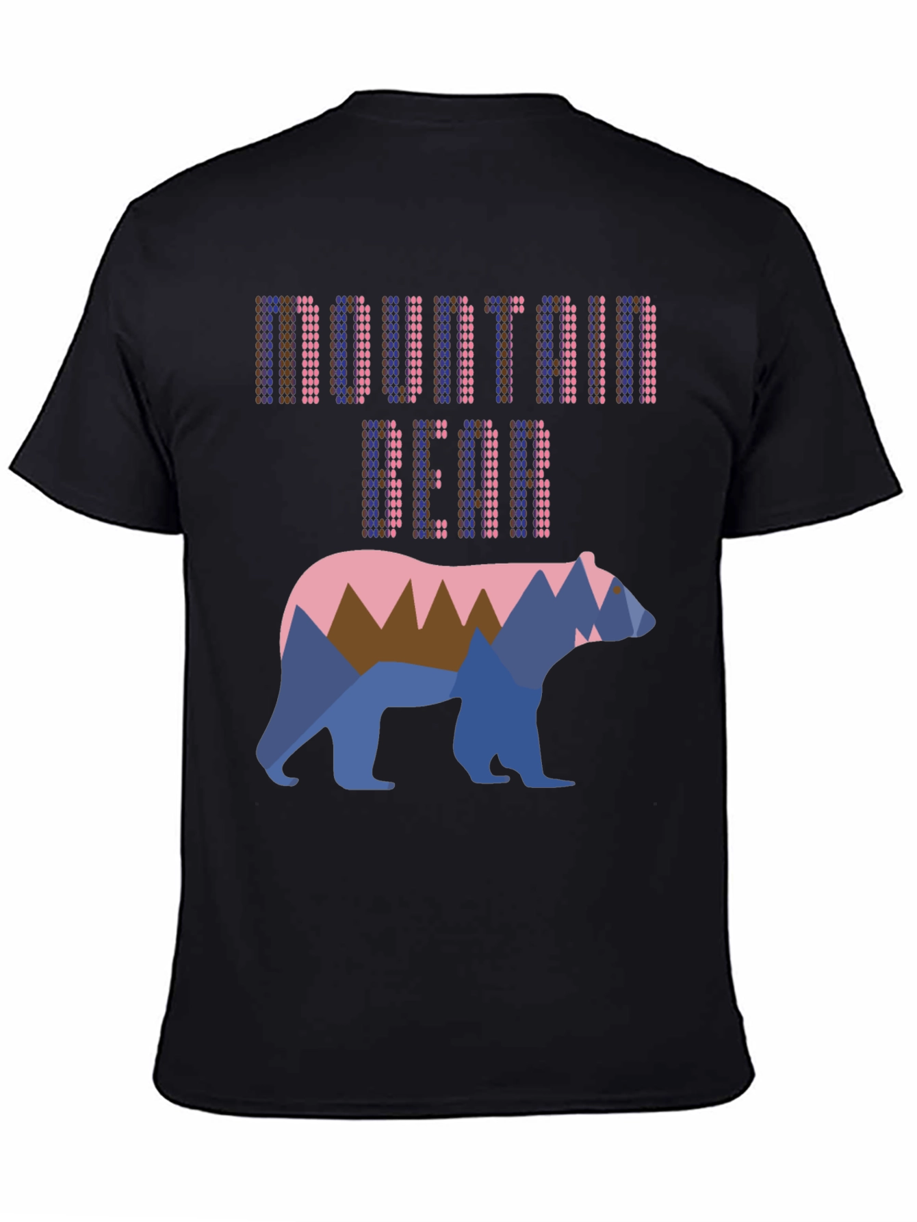 Black Mountain Bear Graphic T-Shirt - Cool Outdoor Design view 4