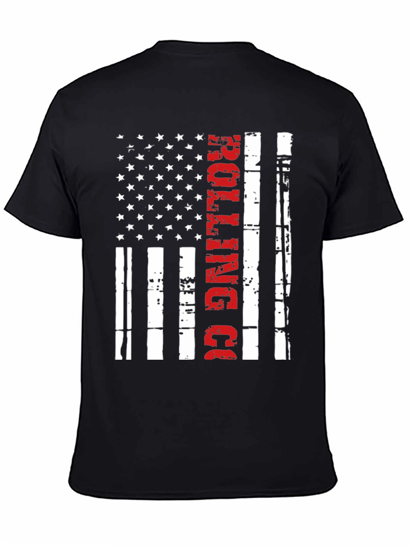Black Rolling Co. American Flag T-Shirt view 4