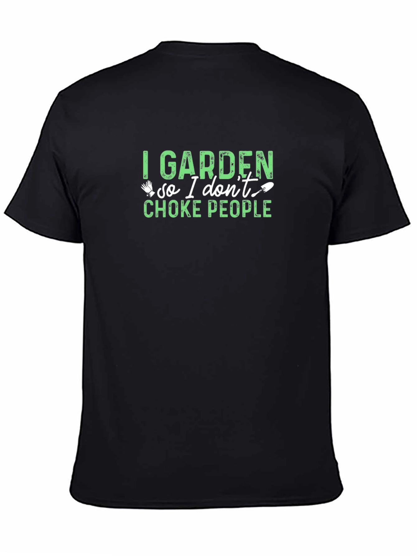 Black I Garden Funny Graphic T-Shirt view 4