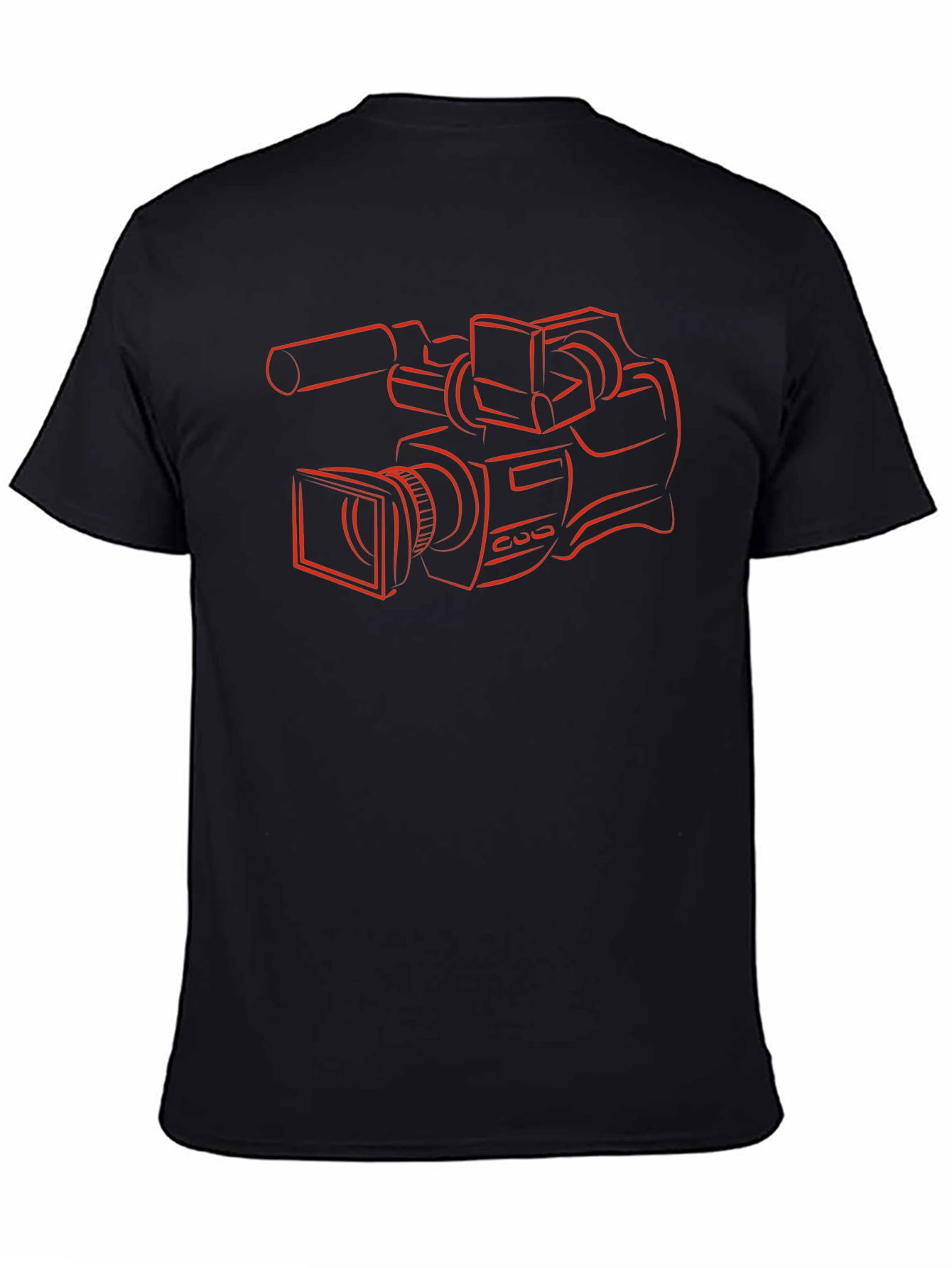 Camera Graphic Tee - Black Cotton T-Shirt - 4