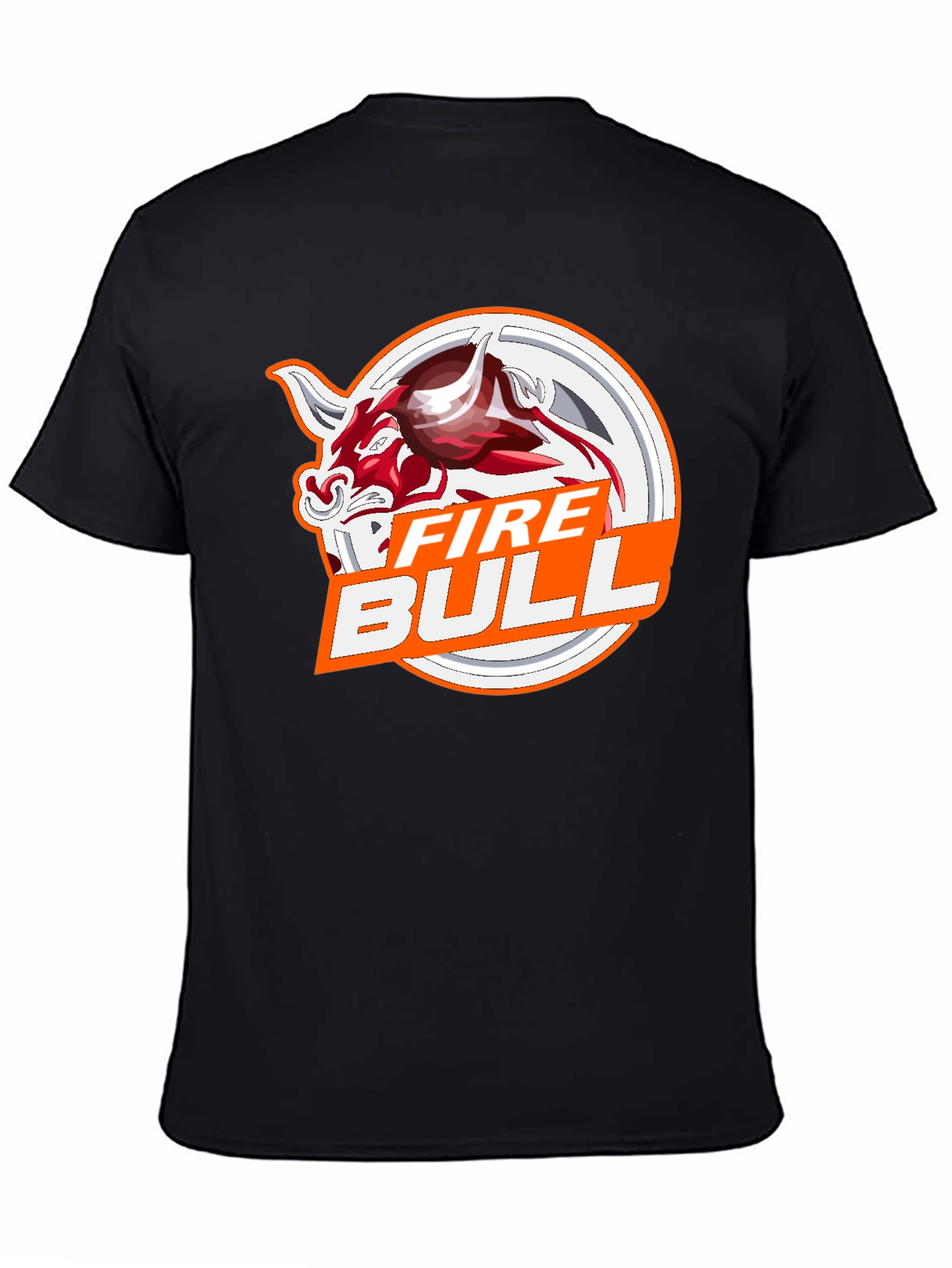 Black Fire Bull Graphic Tee - Stylish Black Cotton T-Shirt view 4