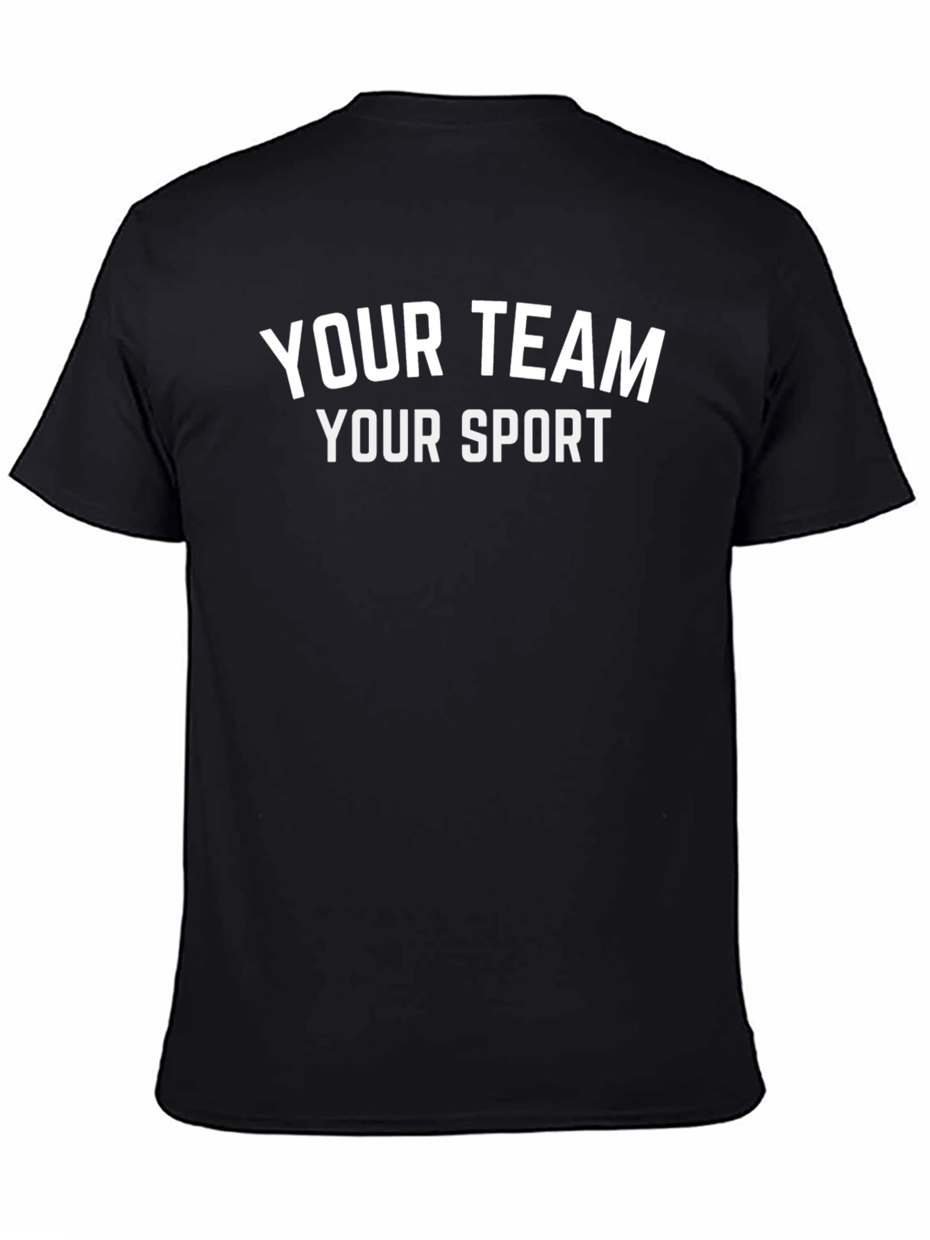 Black Customizable Team Sport T-Shirt view 4