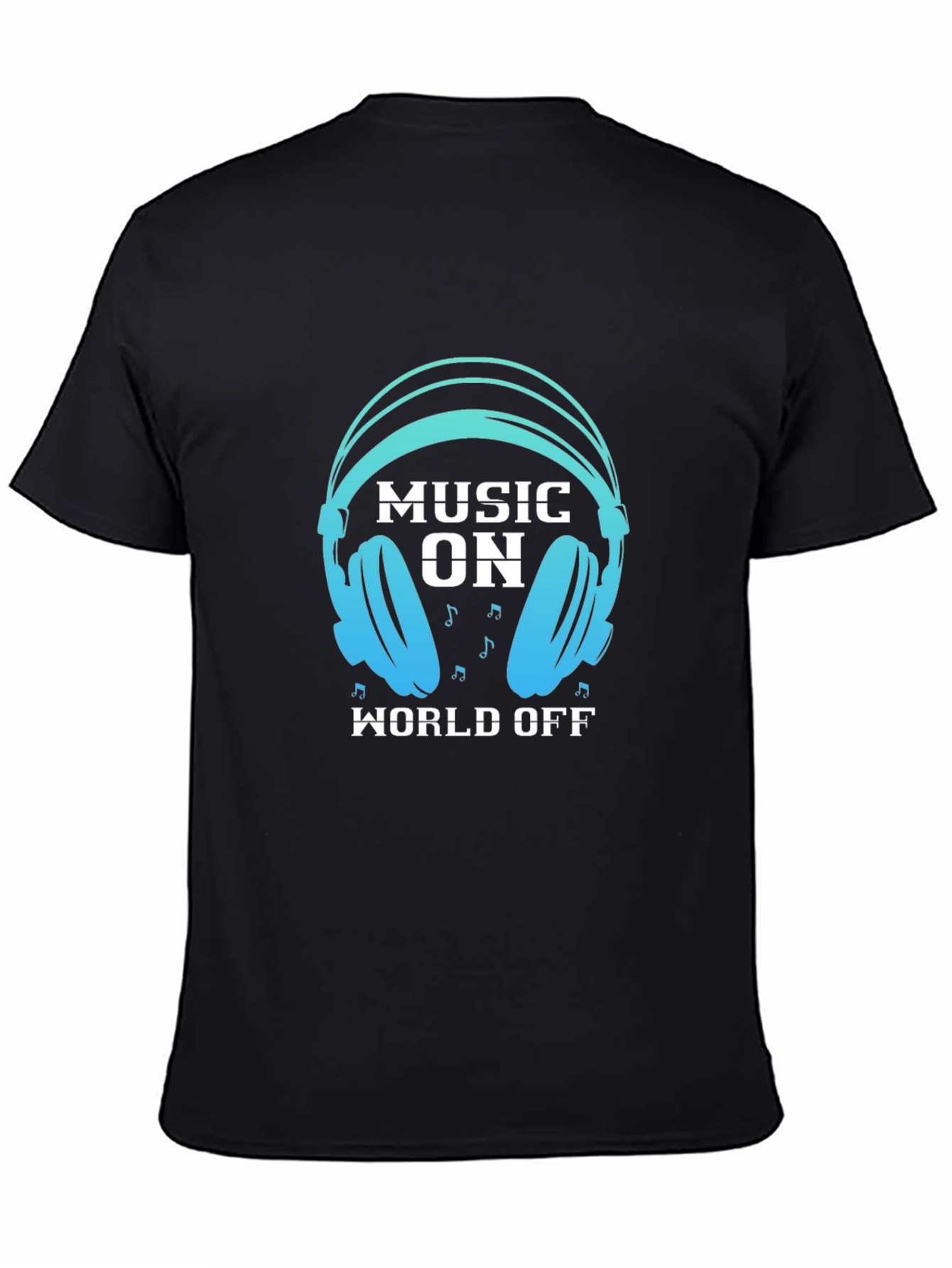 Black Music On World Off Black Graphic Tee view 4