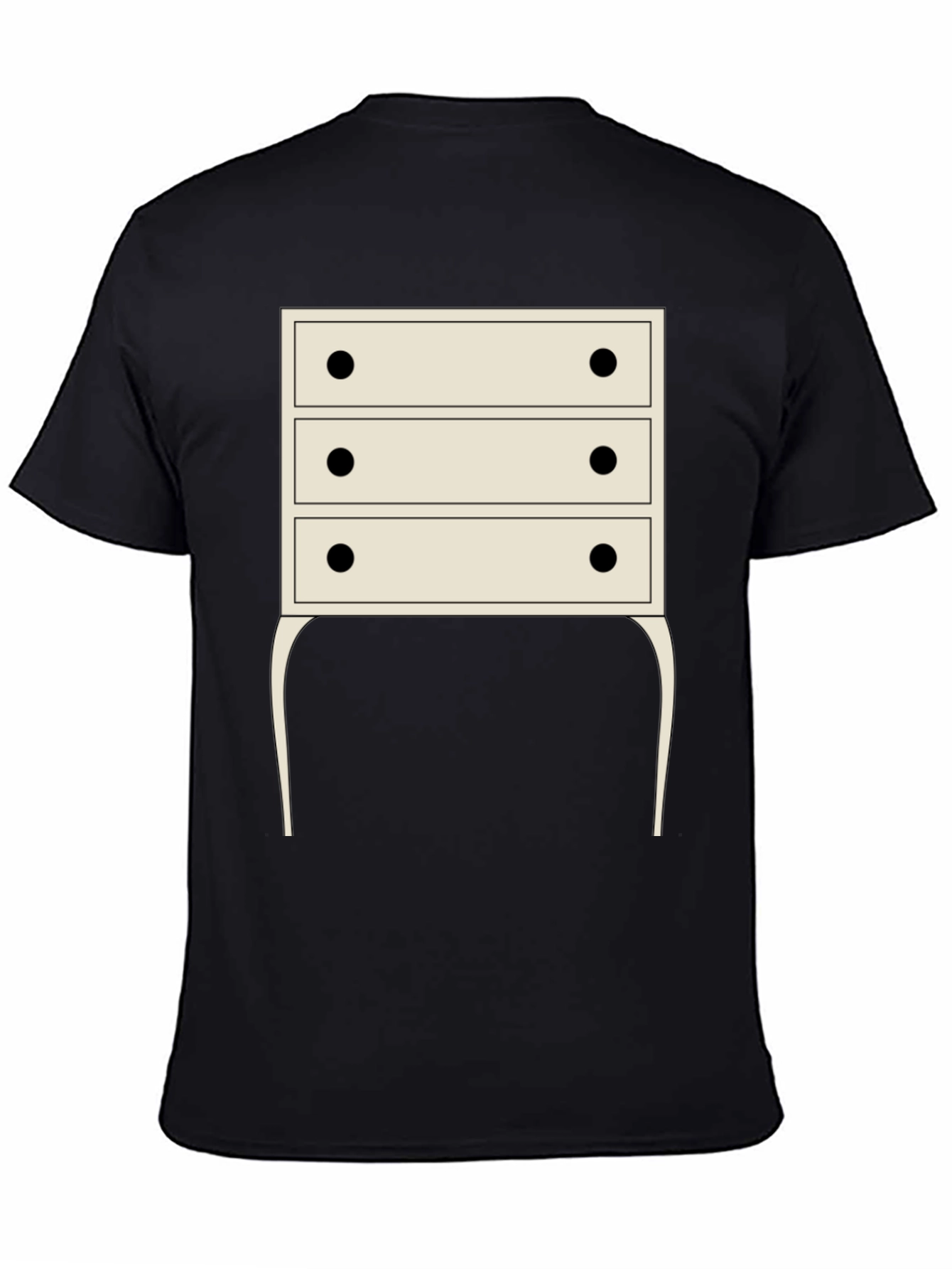 Black Drawer Dresser Graphic Tee - Unique Design view 4