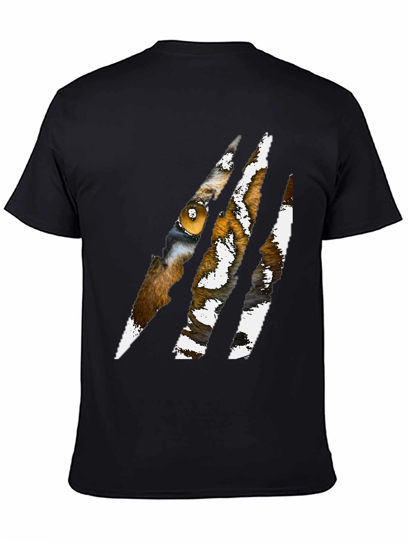 Black Tiger Eye Claw Mark Graphic T-Shirt view 4