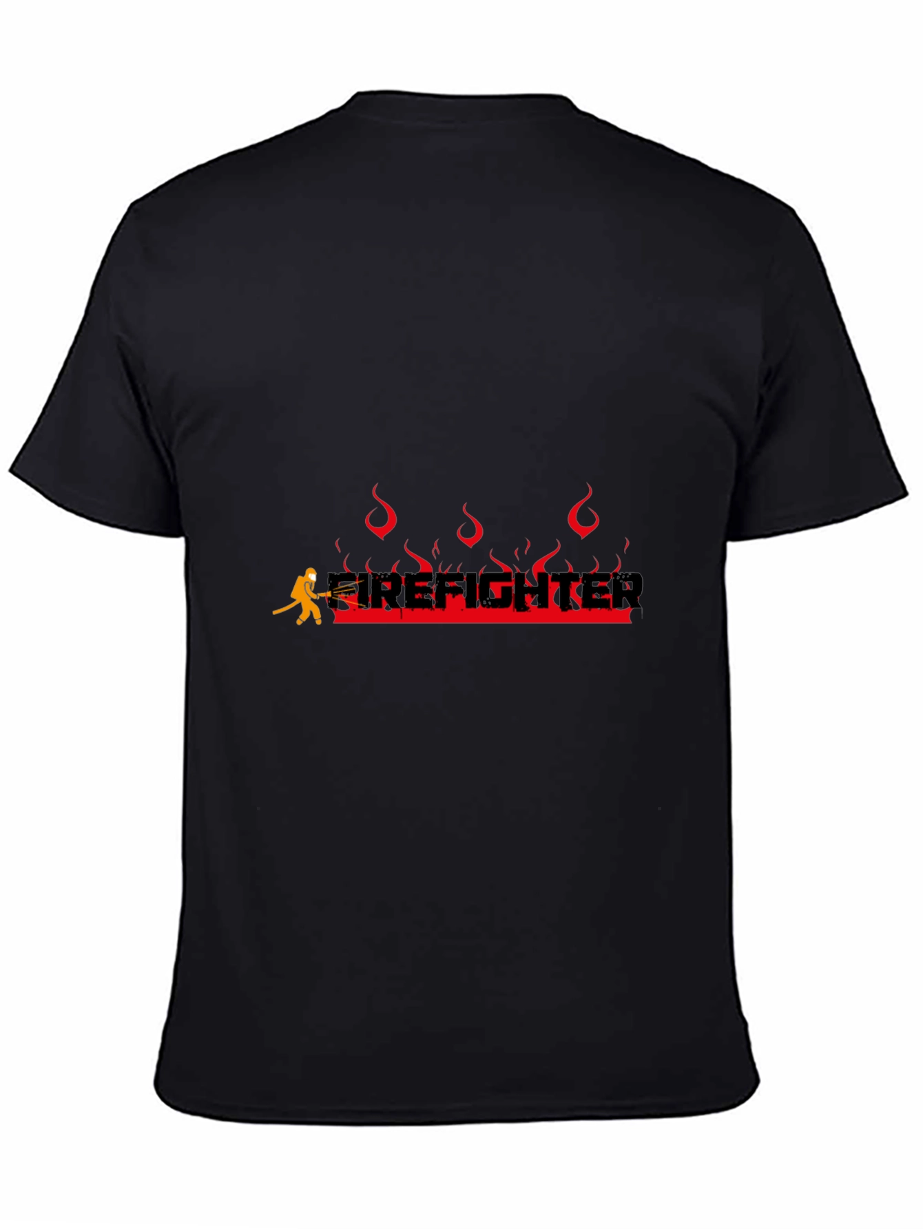 Black Firefighter T-Shirt - Bold Graphic Tee view 4