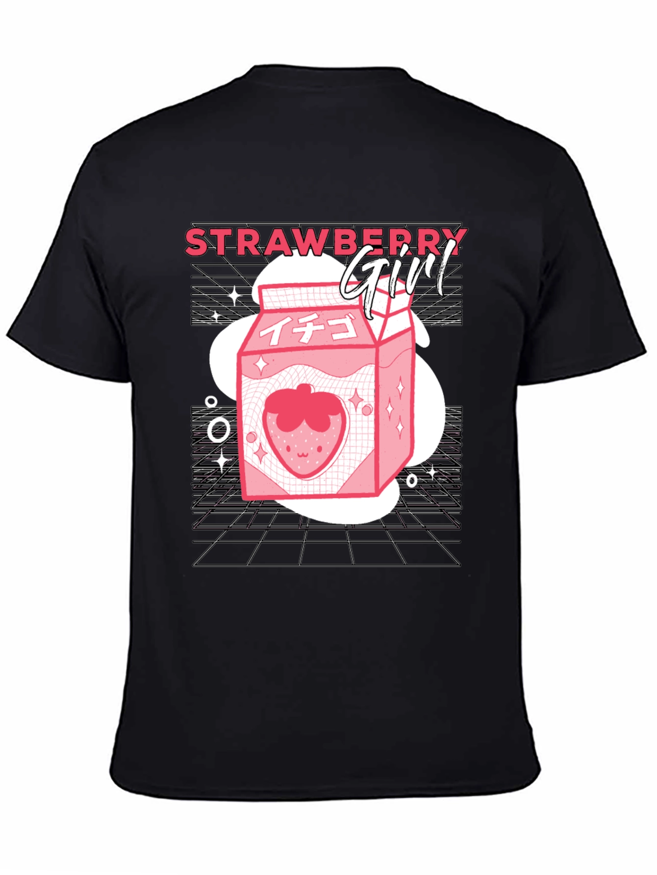 Black Strawberry Girl Graphic Tee - Anime Inspired view 4