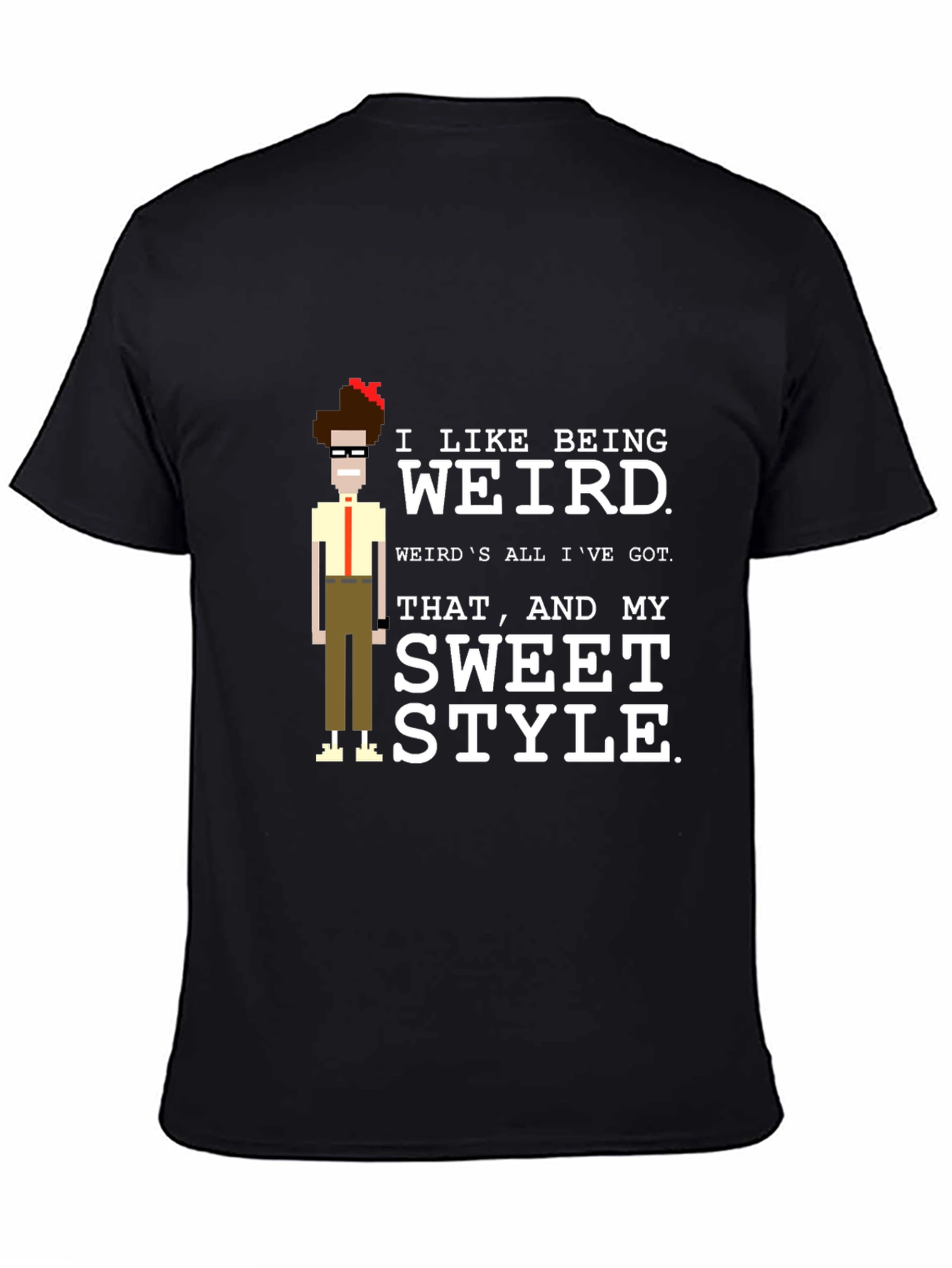 Black I Like Being Weird T-Shirt view 4
