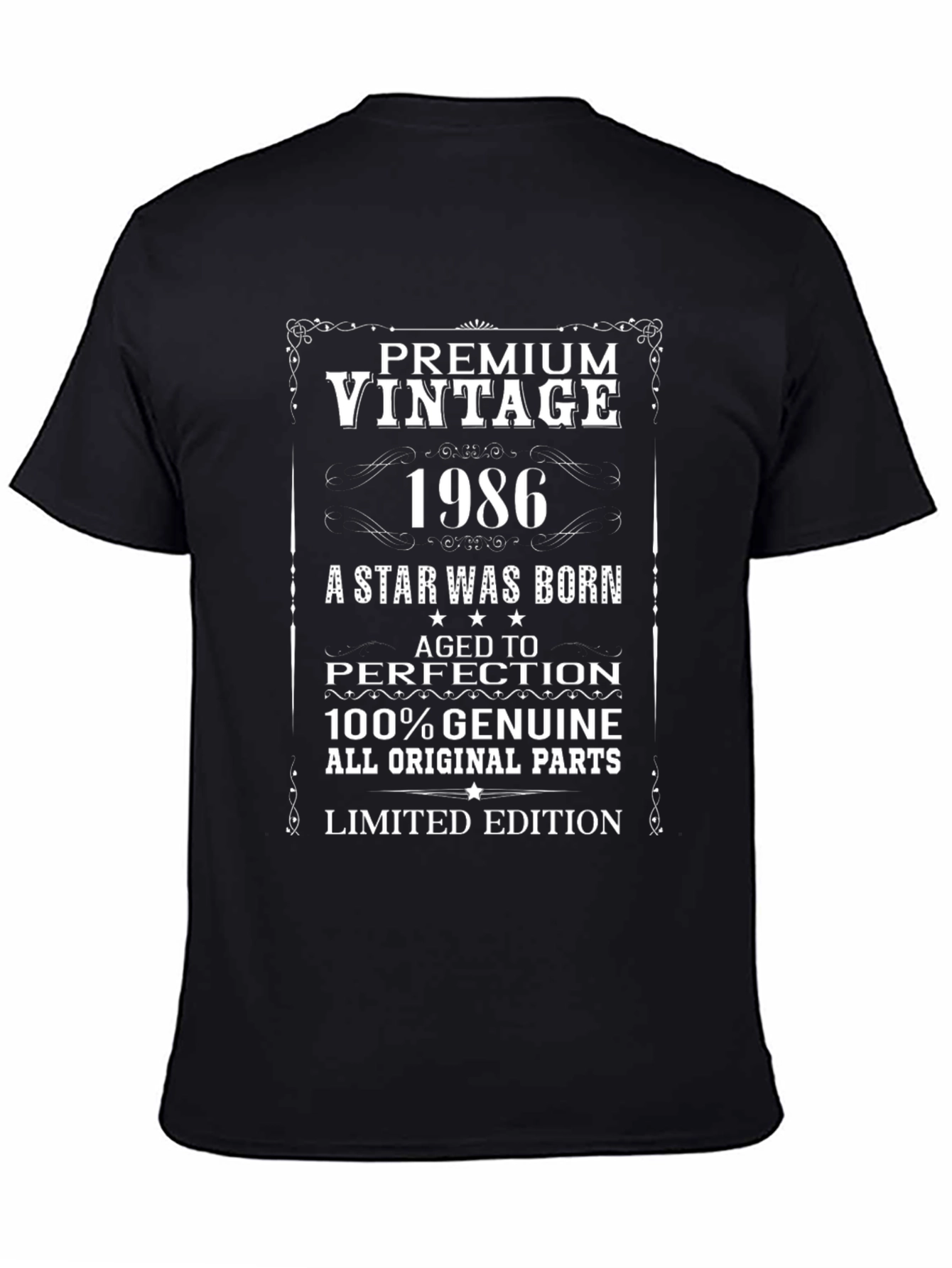 Black Premium Vintage 1986 T-Shirt view 4