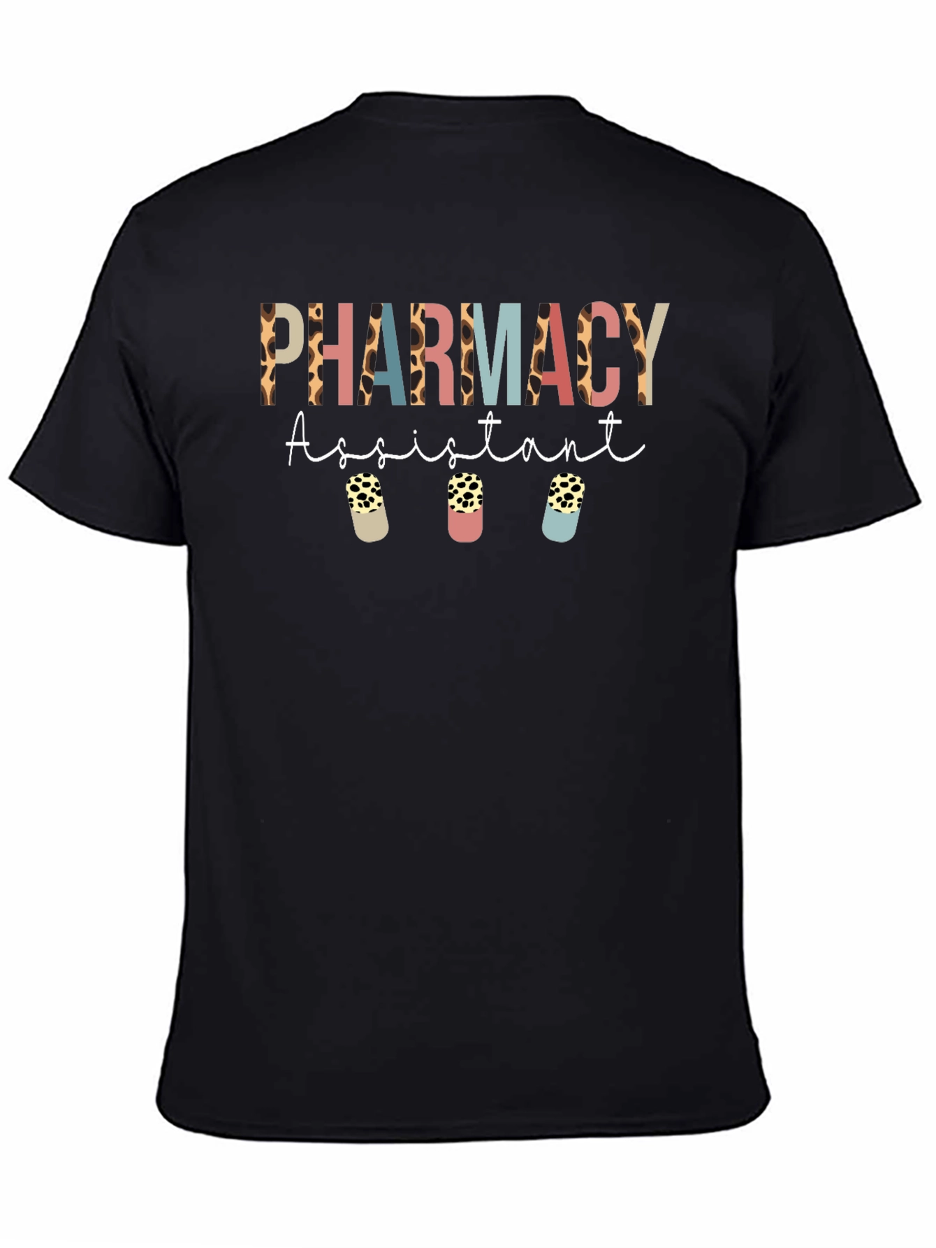 Black Pharmacy Assistant Novelty T-Shirt view 4