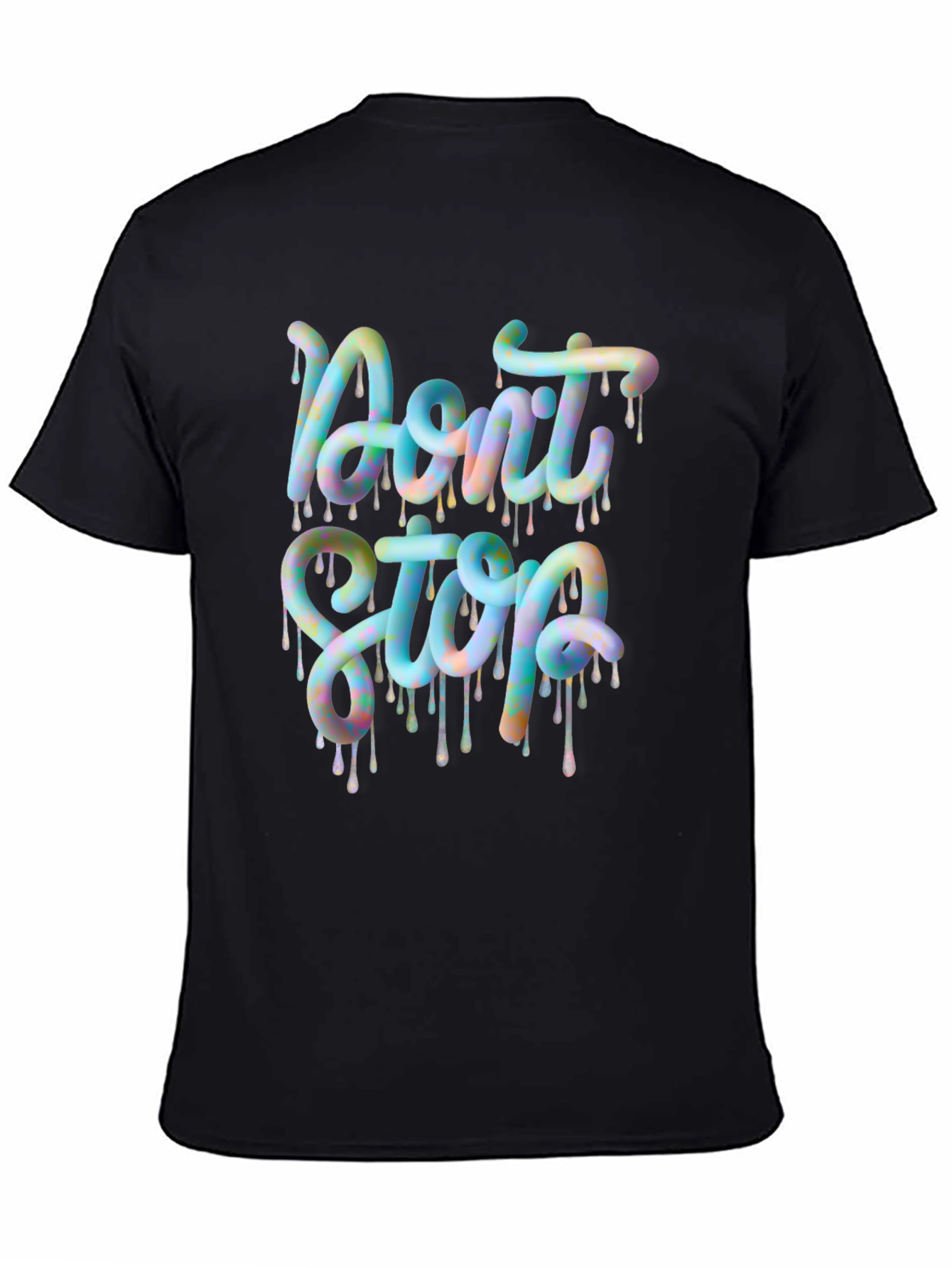 Black Don't Stop Graphic Tee - Trendy Design view 4