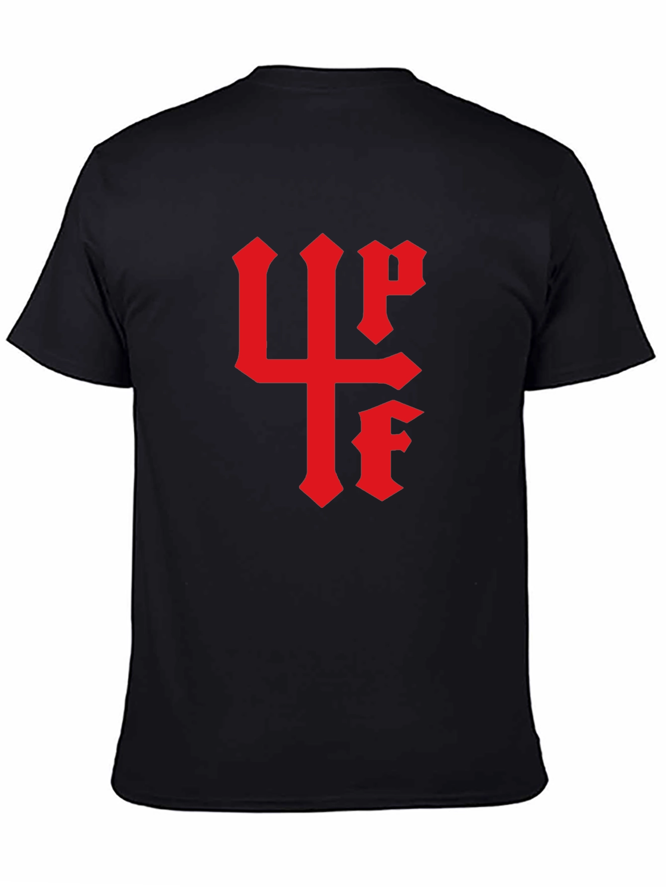 Black UPF Graphic Tee - Black Cotton Blend view 4