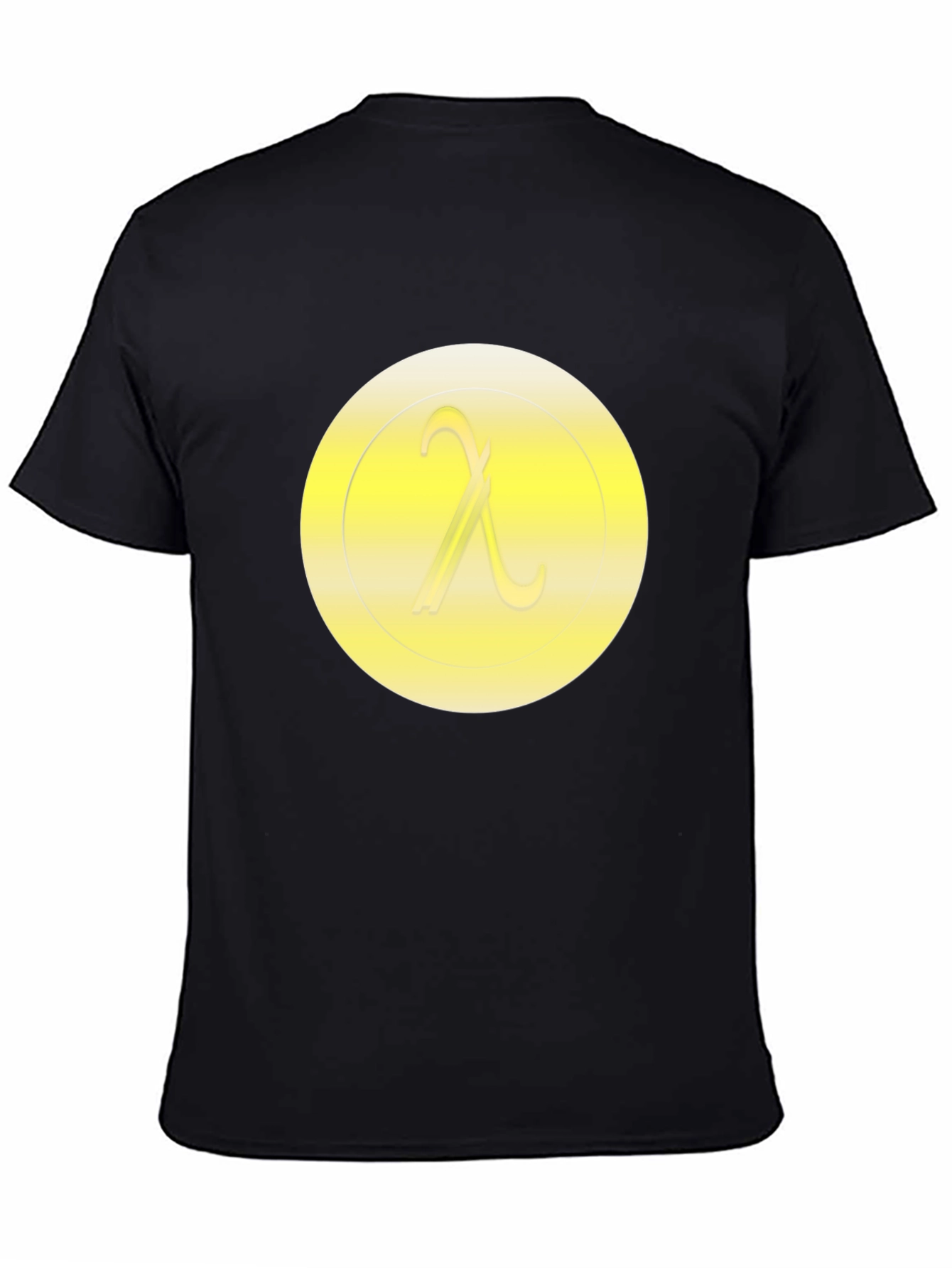 Black Lambda Symbol T-Shirt - Minimalist Design view 4