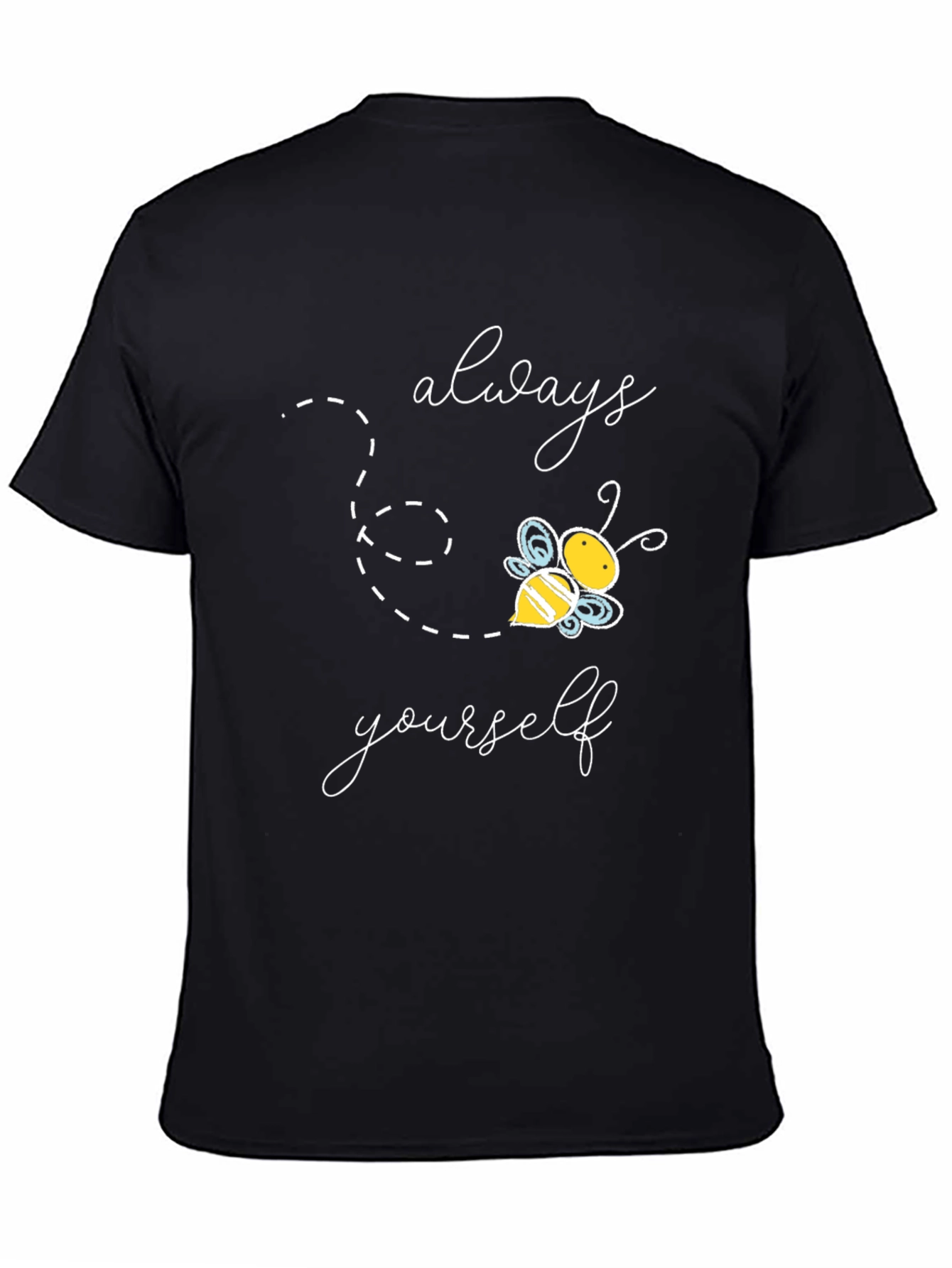 Black Always Bee Yourself Graphic Tee - Black view 4