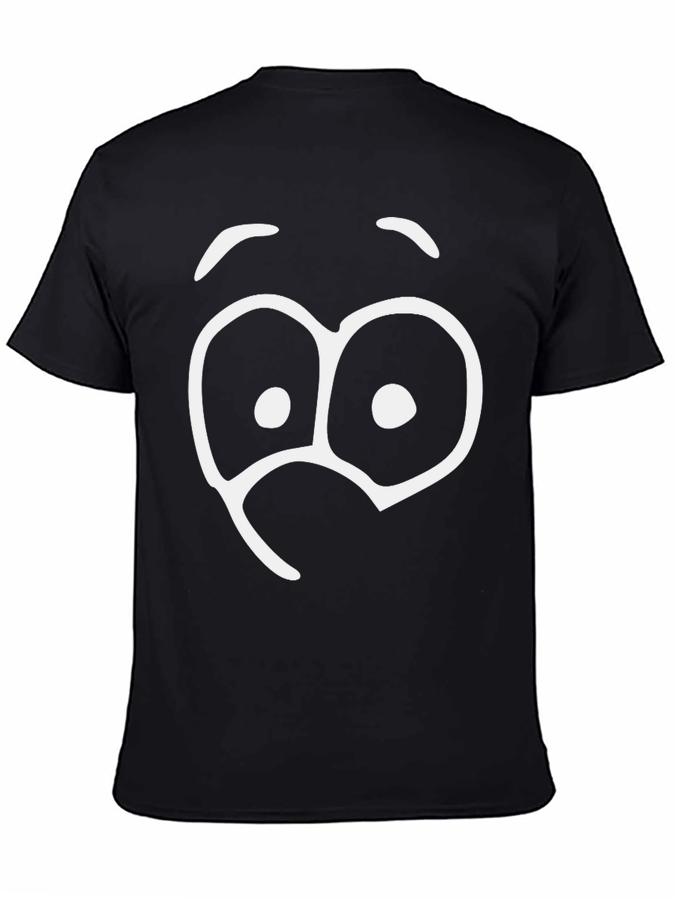 Black Funny Googly Eyes Graphic T-Shirt - Black view 4