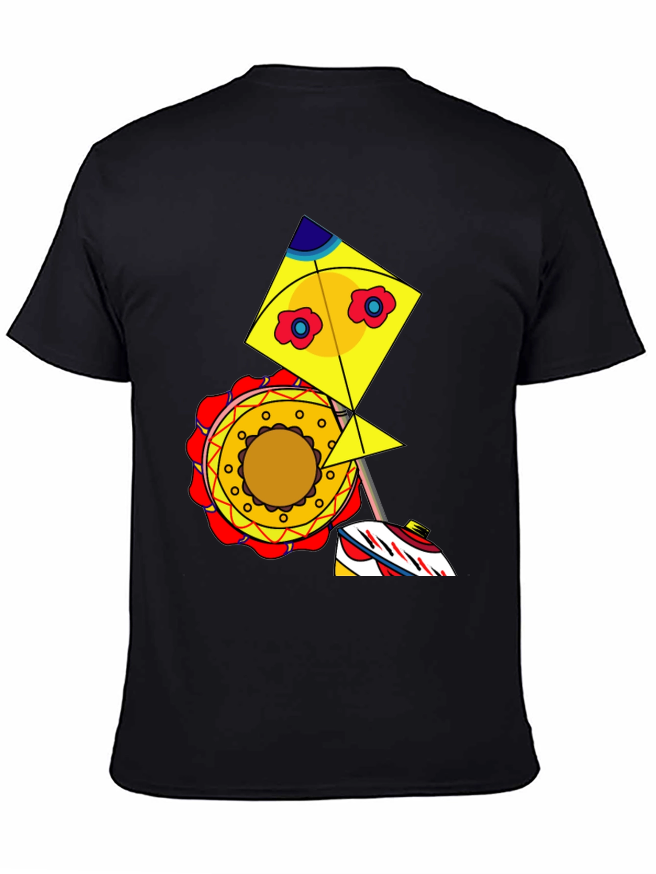 Black Kite Graphic Tee - Whimsical Design, Casual Style view 4
