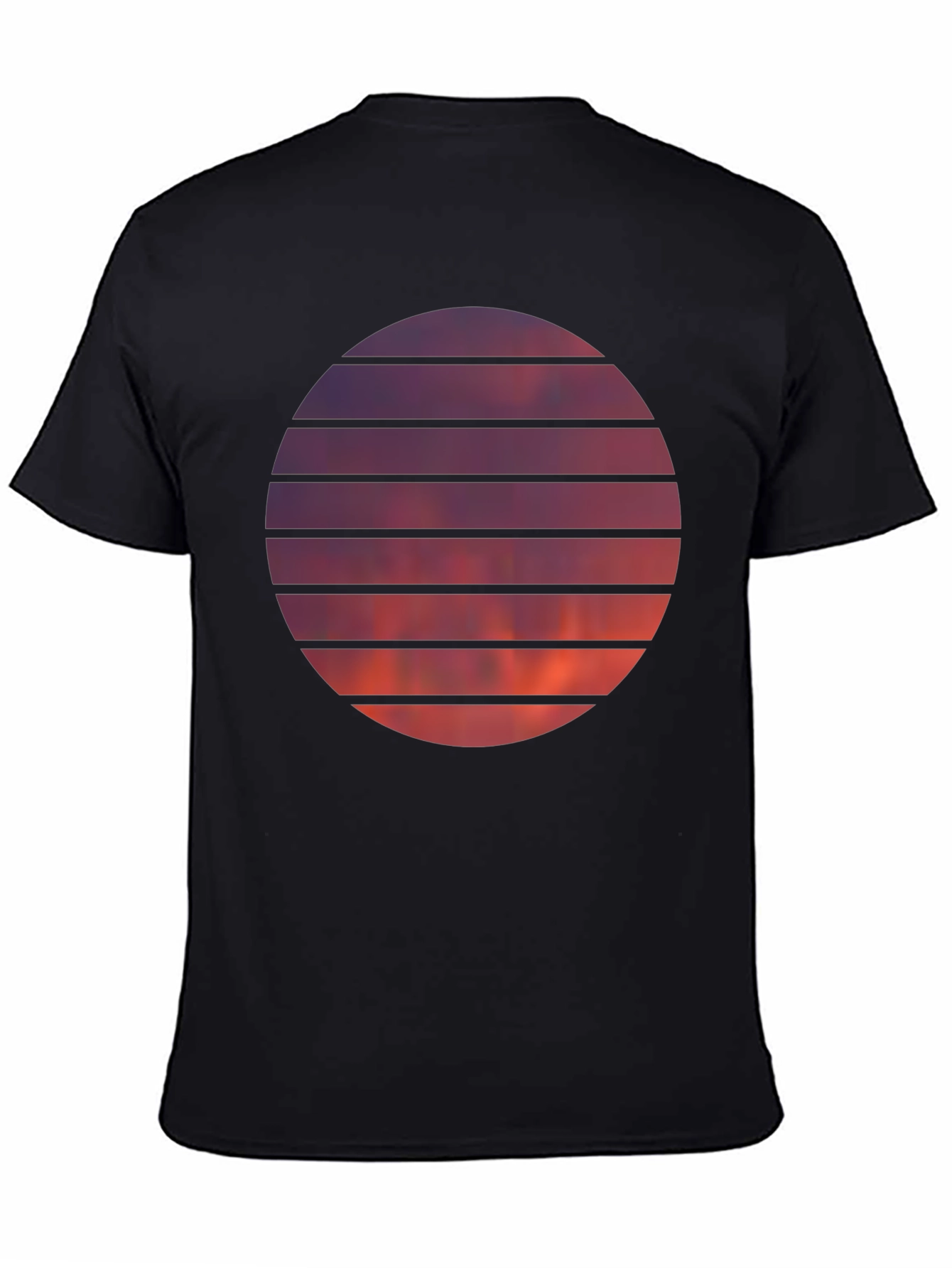 Black Sunset Circle Graphic Tee view 4