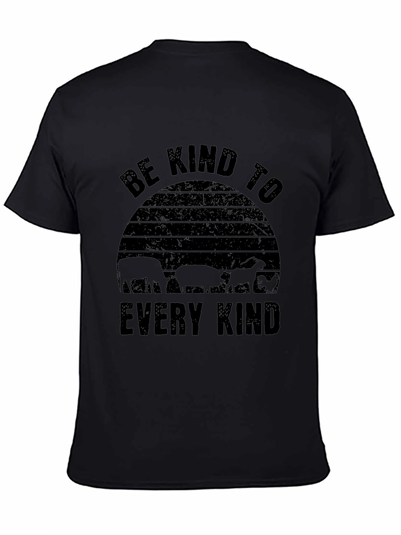 Black Be Kind to Every Kind T-Shirt - Black view 4