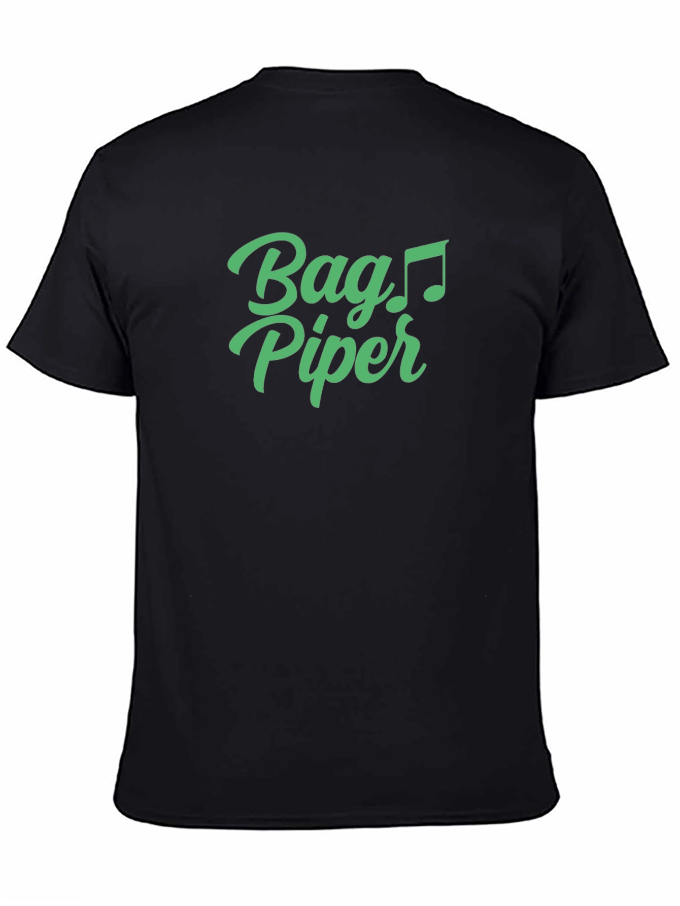 Black Bagpiper T-Shirt - Music Lover's Tee view 4