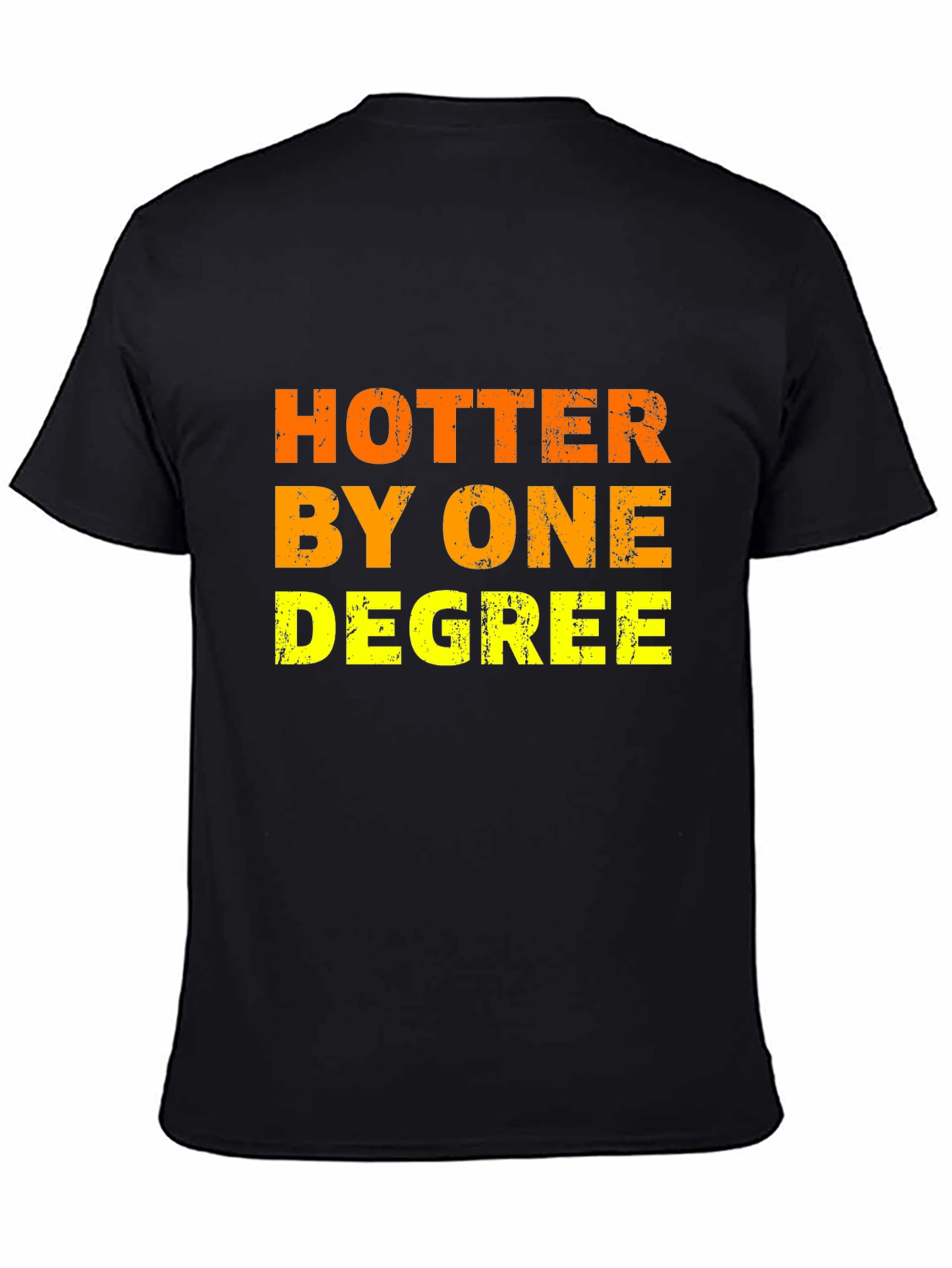 Black Hotter By One Degree Men's Black T-Shirt view 4