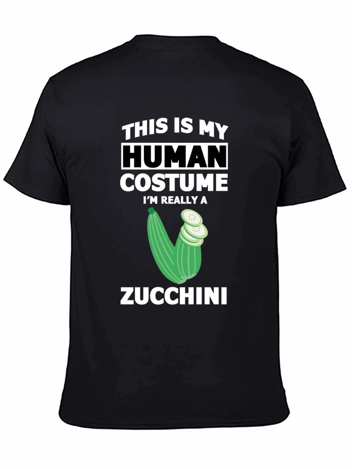 Zucchini Human Costume Funny T-Shirt - 4