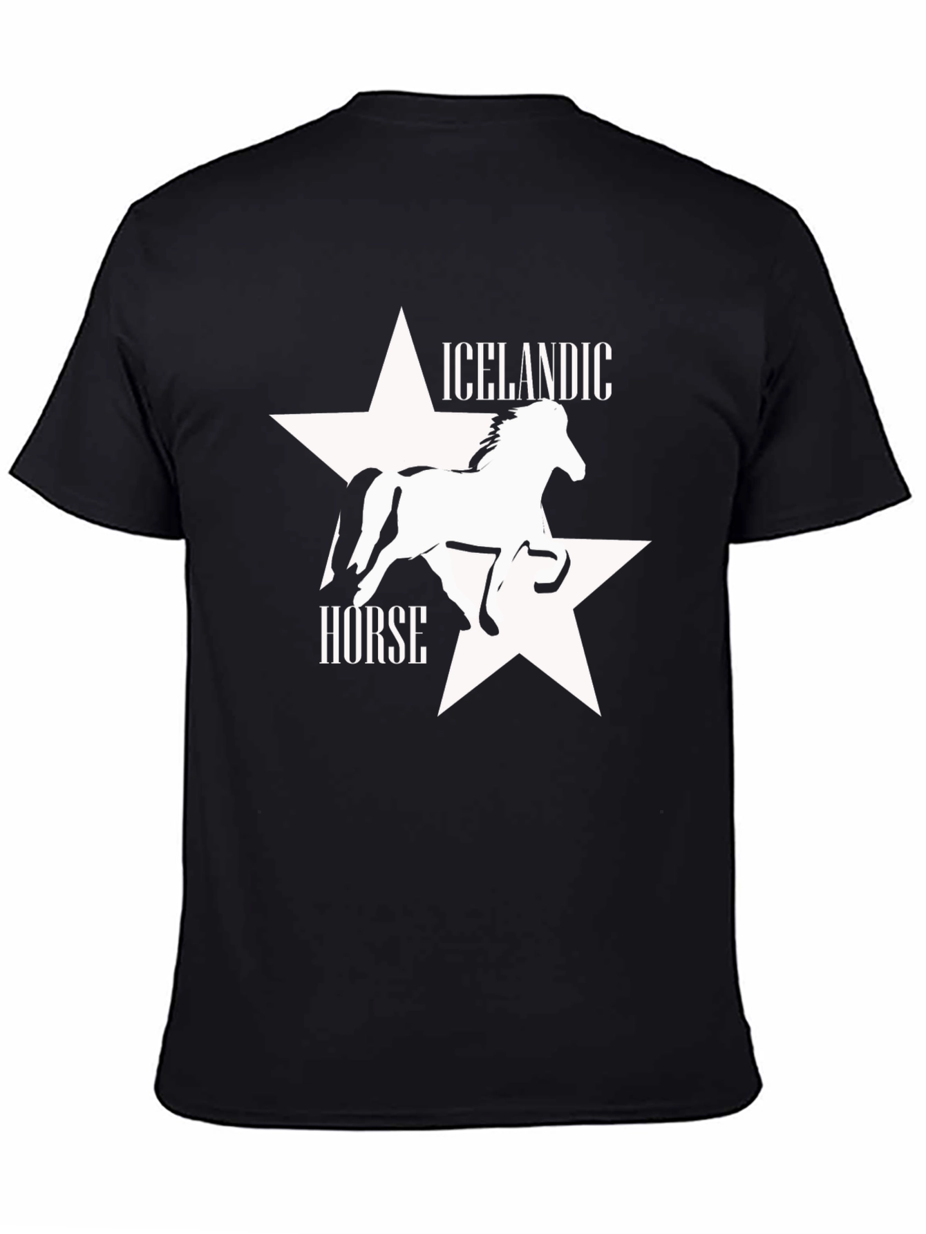 Icelandic Horse Black Graphic Tee - 4