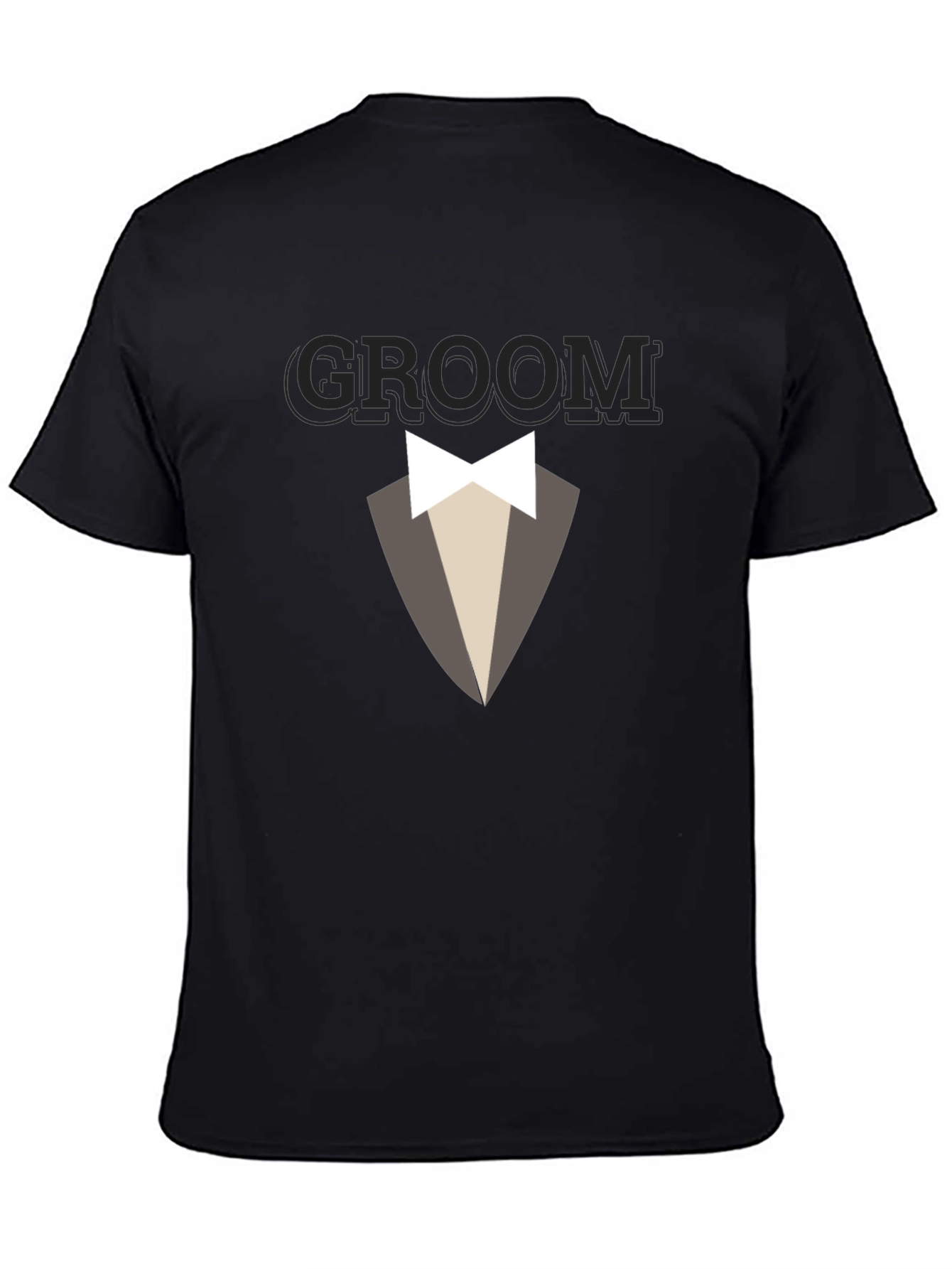 Black Groom Tuxedo T-Shirt - Bachelor Party Tee view 4