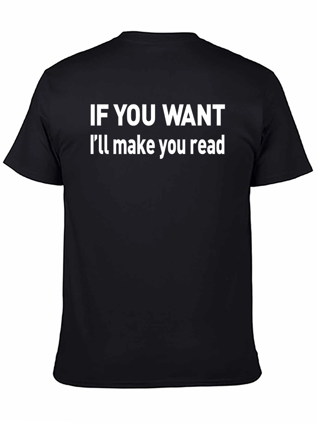 Black Funny "I'll Make You Read" Graphic T-Shirt view 4