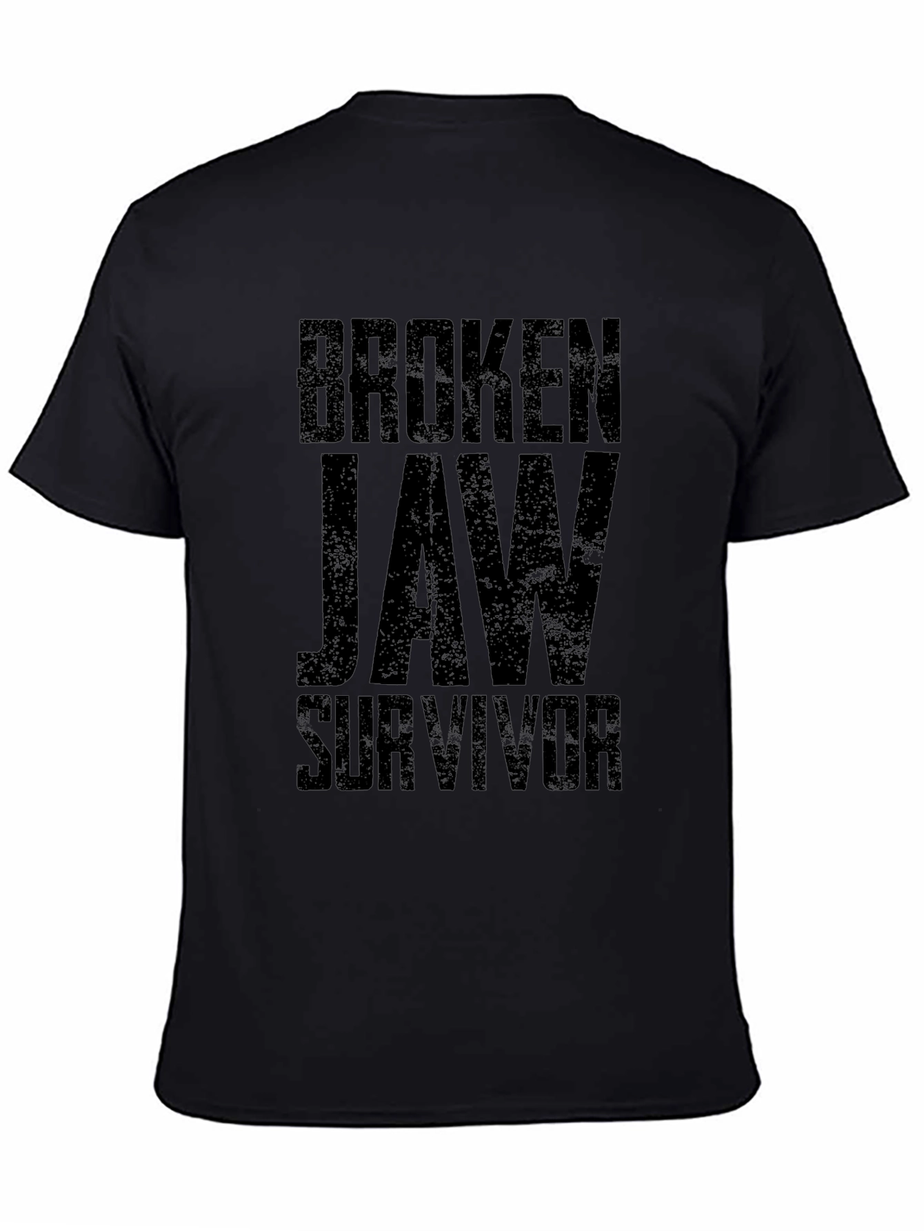 Black Broken Jaw Survivor Graphic Tee - Black Cotton Blend view 4