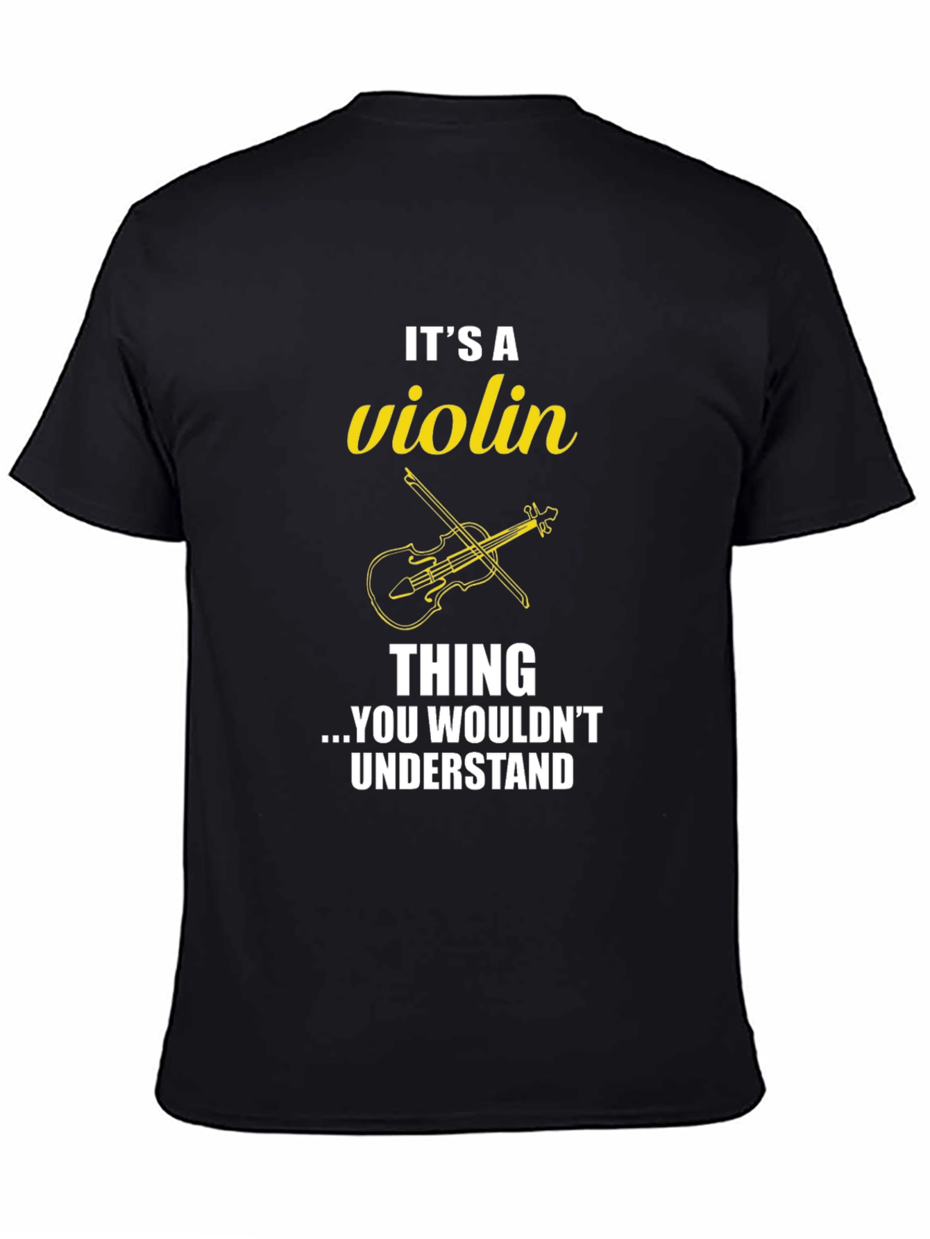 Black It's a Violin Thing T-Shirt view 4