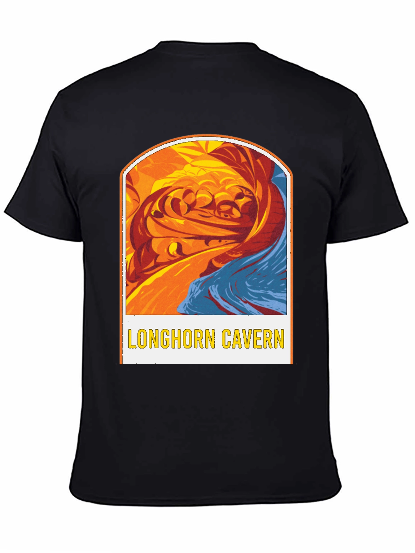 Black Longhorn Cavern Graphic Tee - Black Cotton Blend view 4