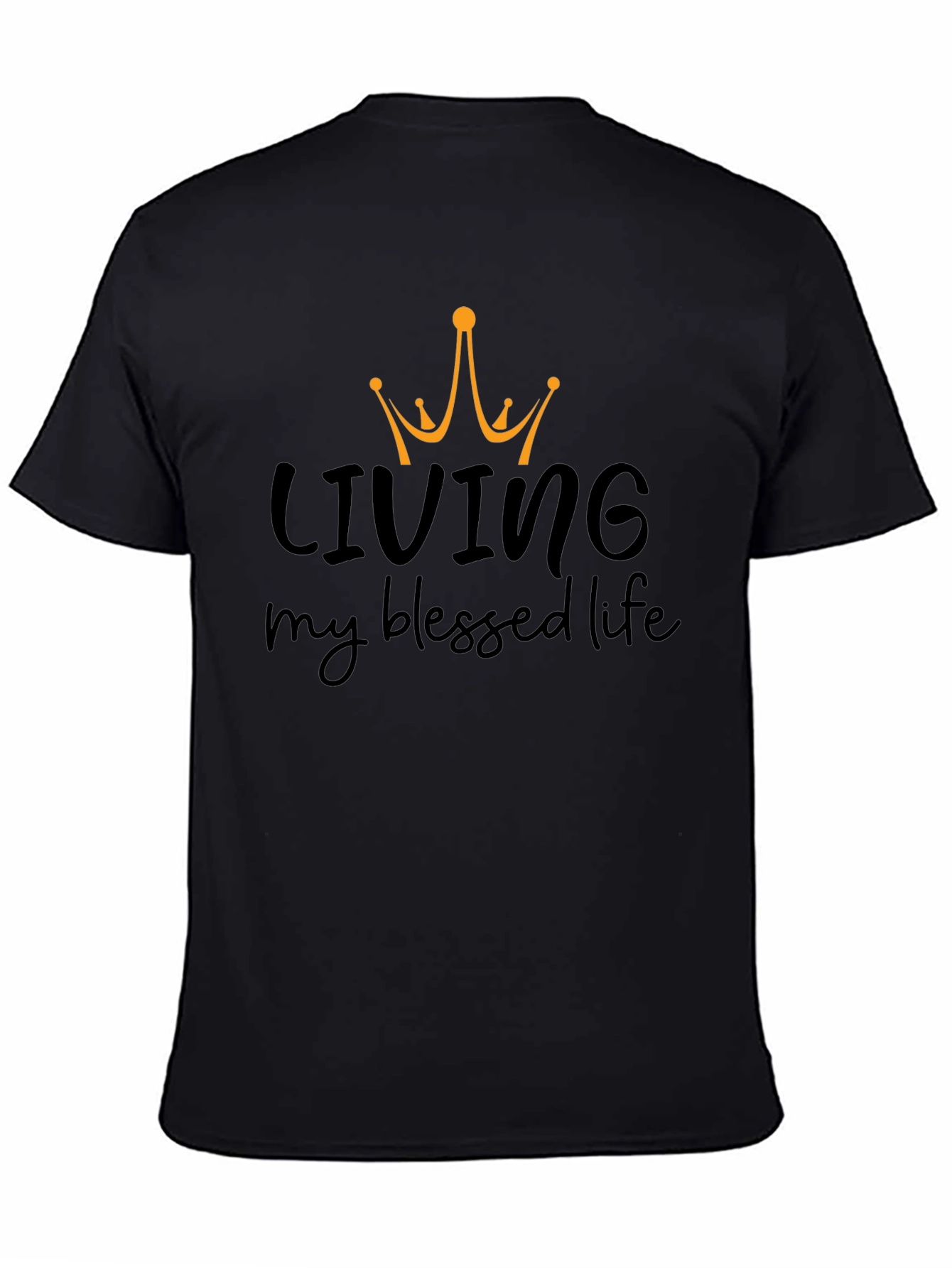 Black Living My Blessed Life Graphic Tee view 4