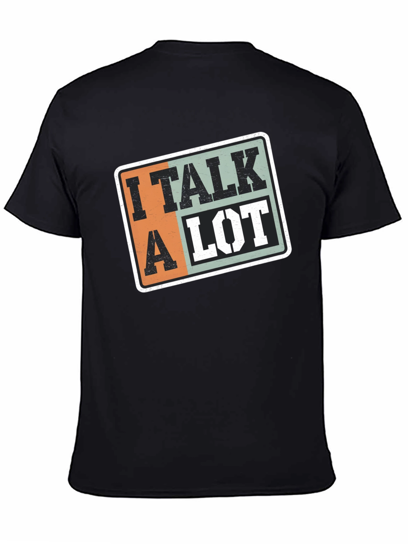Black I Talk a Lot Graphic T-Shirt view 4