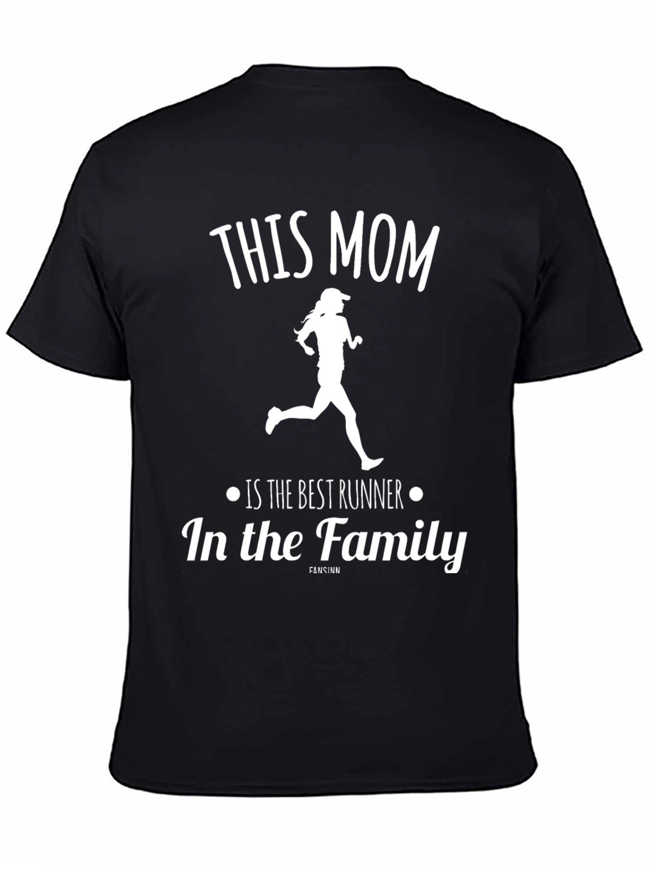 Black This Mom is the Best Runner Family T-Shirt view 4