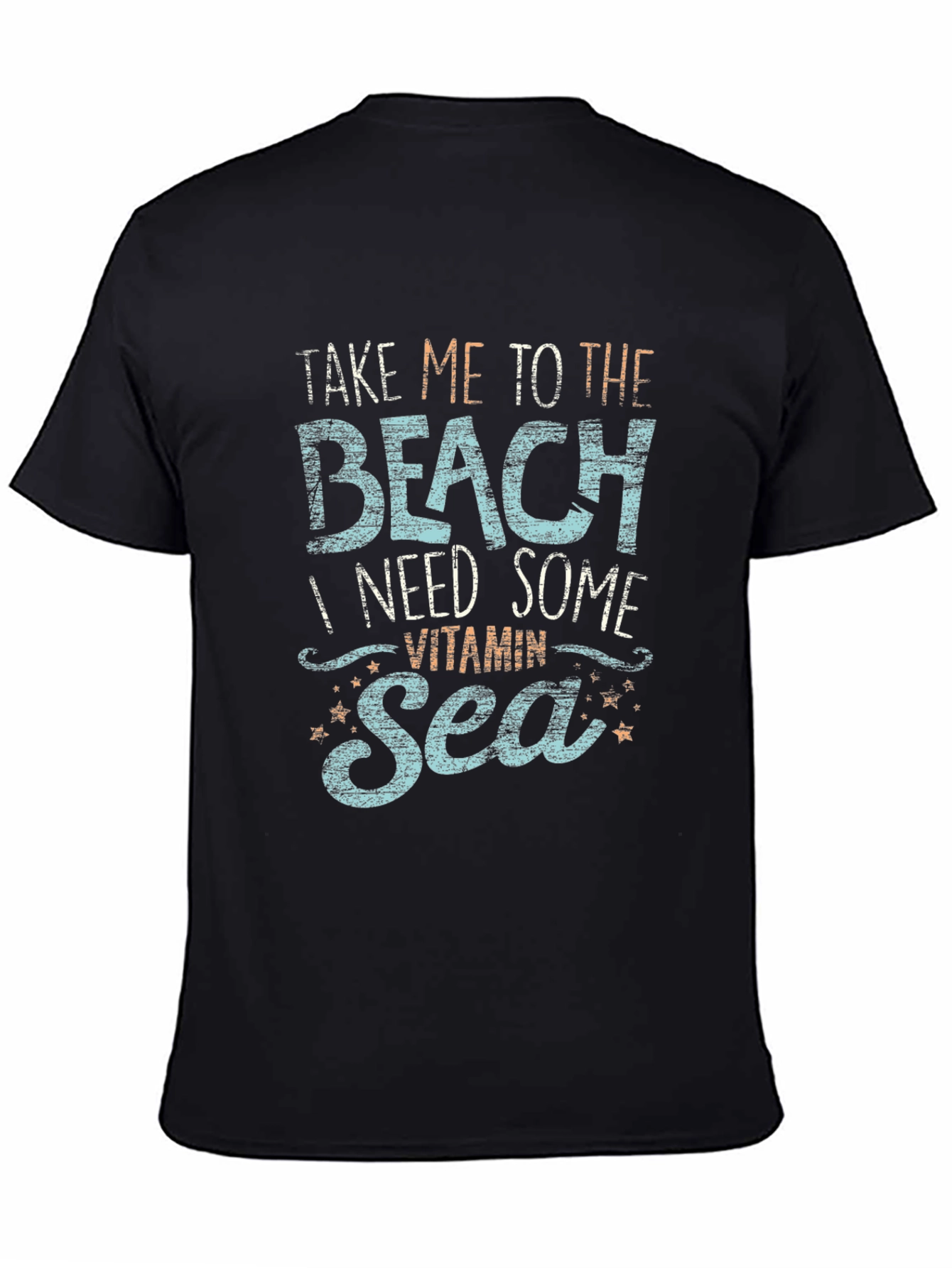 Black Beach Vitamin Sea Graphic Tee - Black view 4