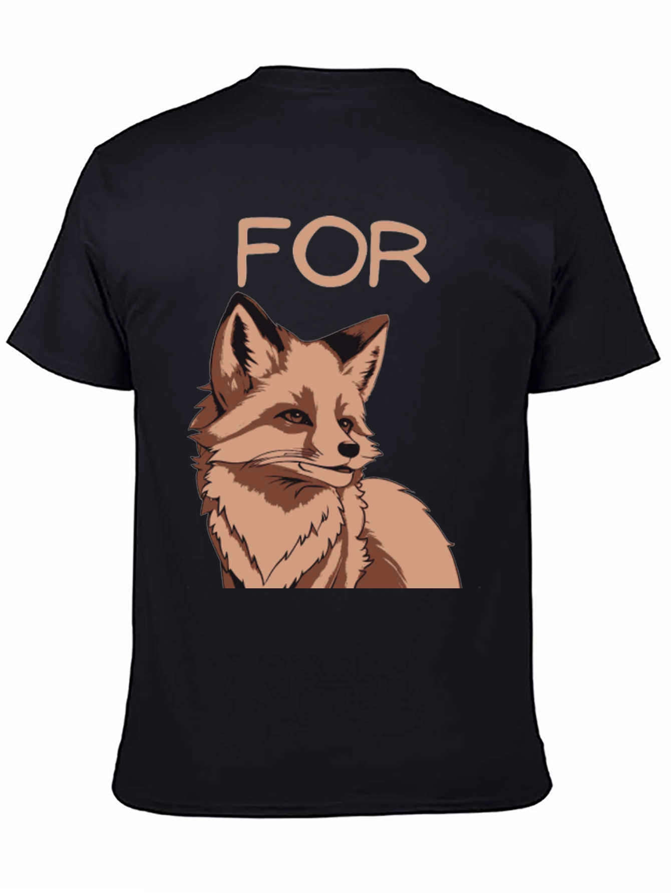 Black Fox Graphic T-Shirt - "For Fox Sake" Tee view 4