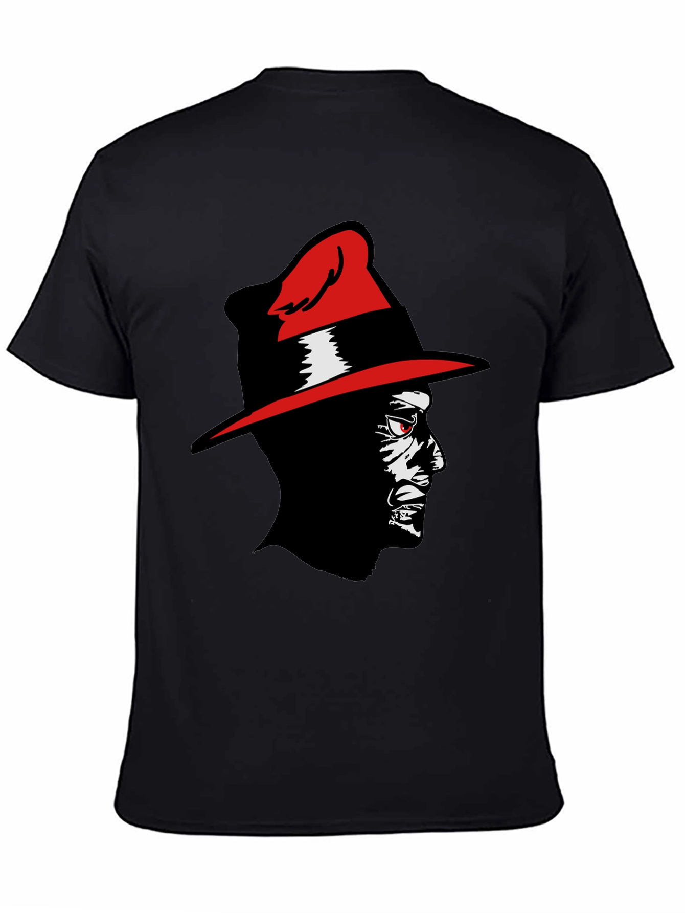 Black Red-Hat Man Graphic Tee view 4